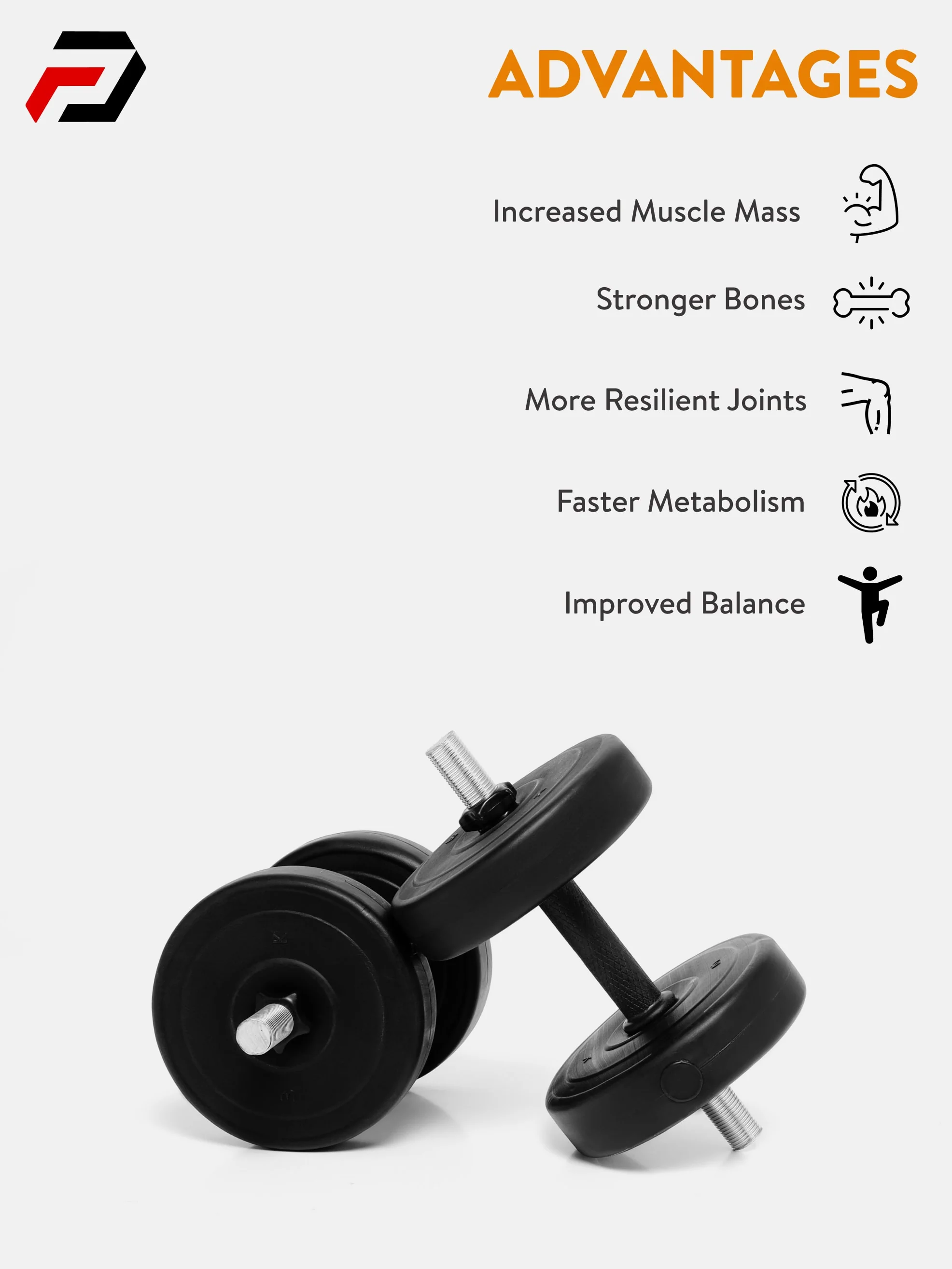 30 kg PVC Curl, Straight Rod Home Gym Combo - Image 4