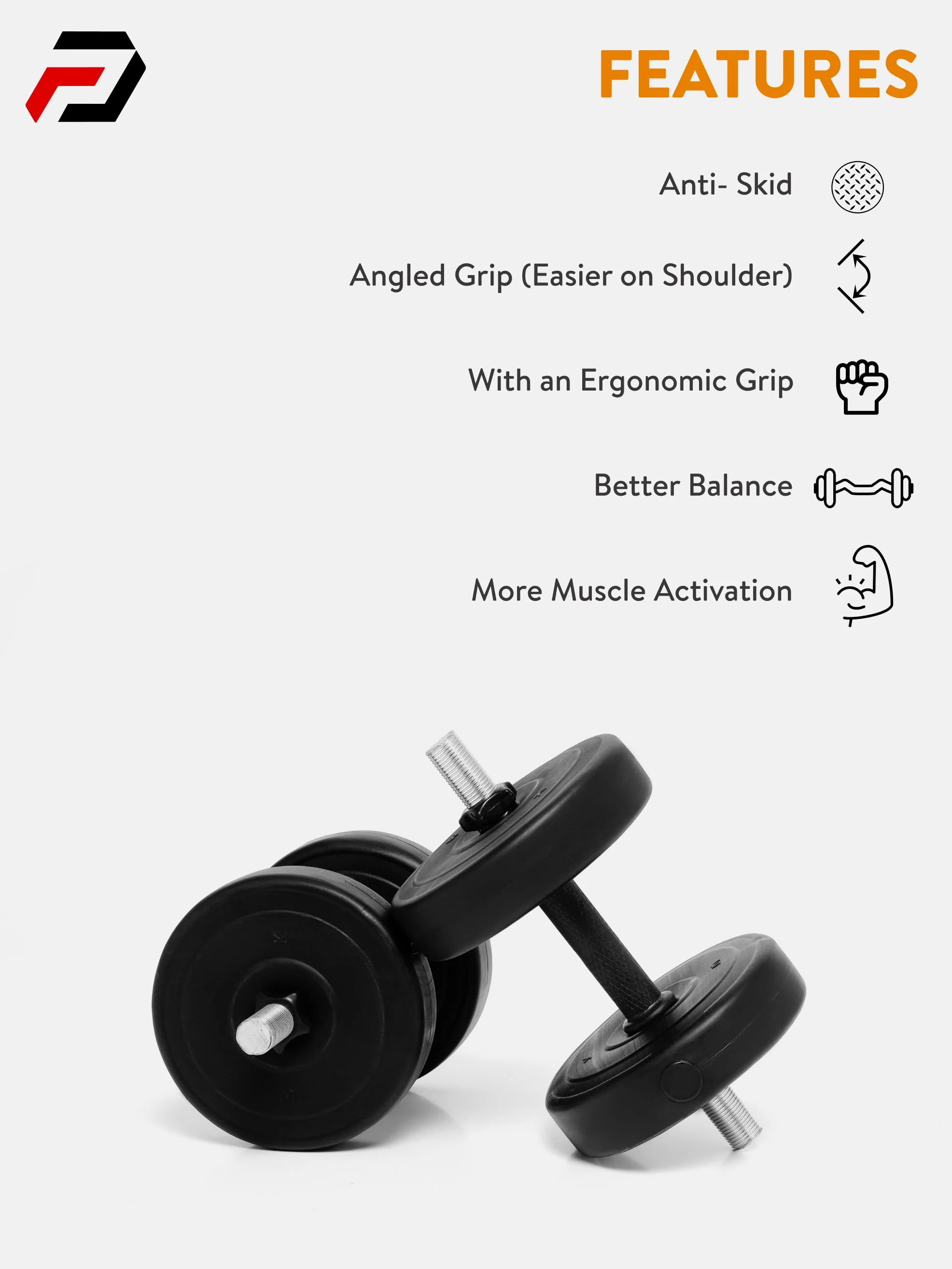 30 kg PVC Curl, Straight Rod Home Gym Combo - Image 9