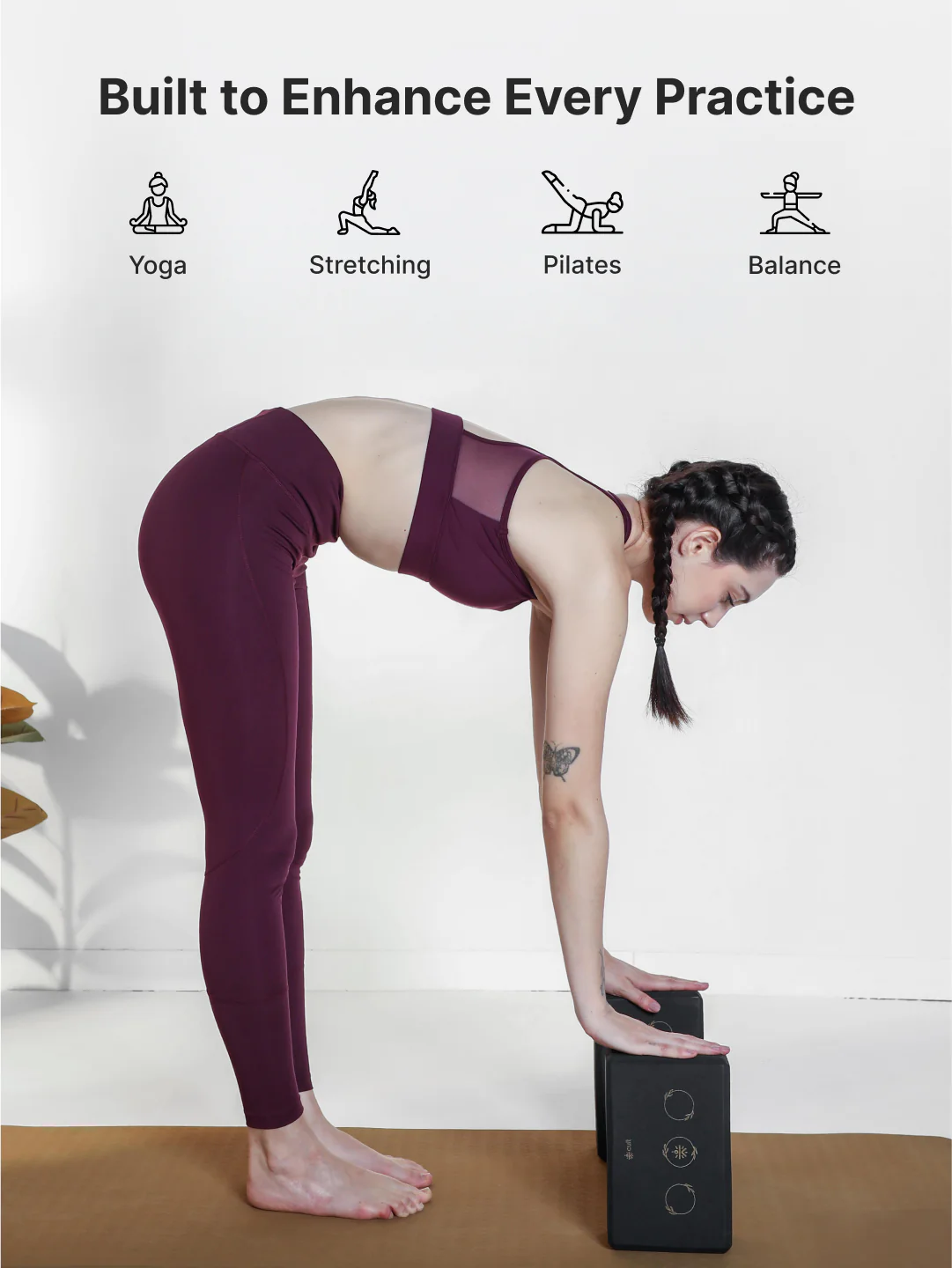 Pack of 2 EVA Yoga Blocks 80mm Black  Non-Toxic, Anti-Skid & Durable - Image 6