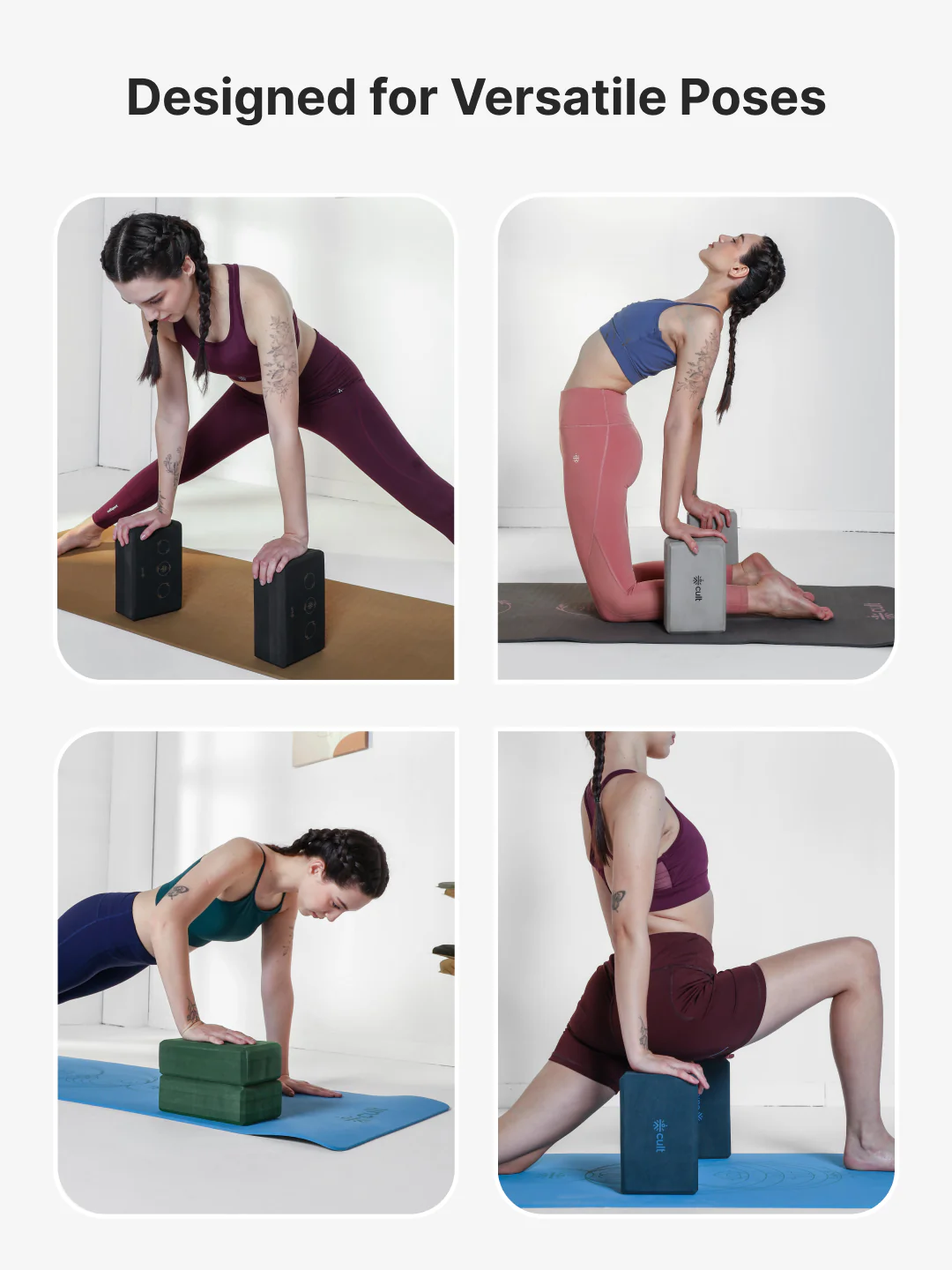 Pack of 2 EVA Yoga Blocks 80mm Black  Non-Toxic, Anti-Skid & Durable - Image 7