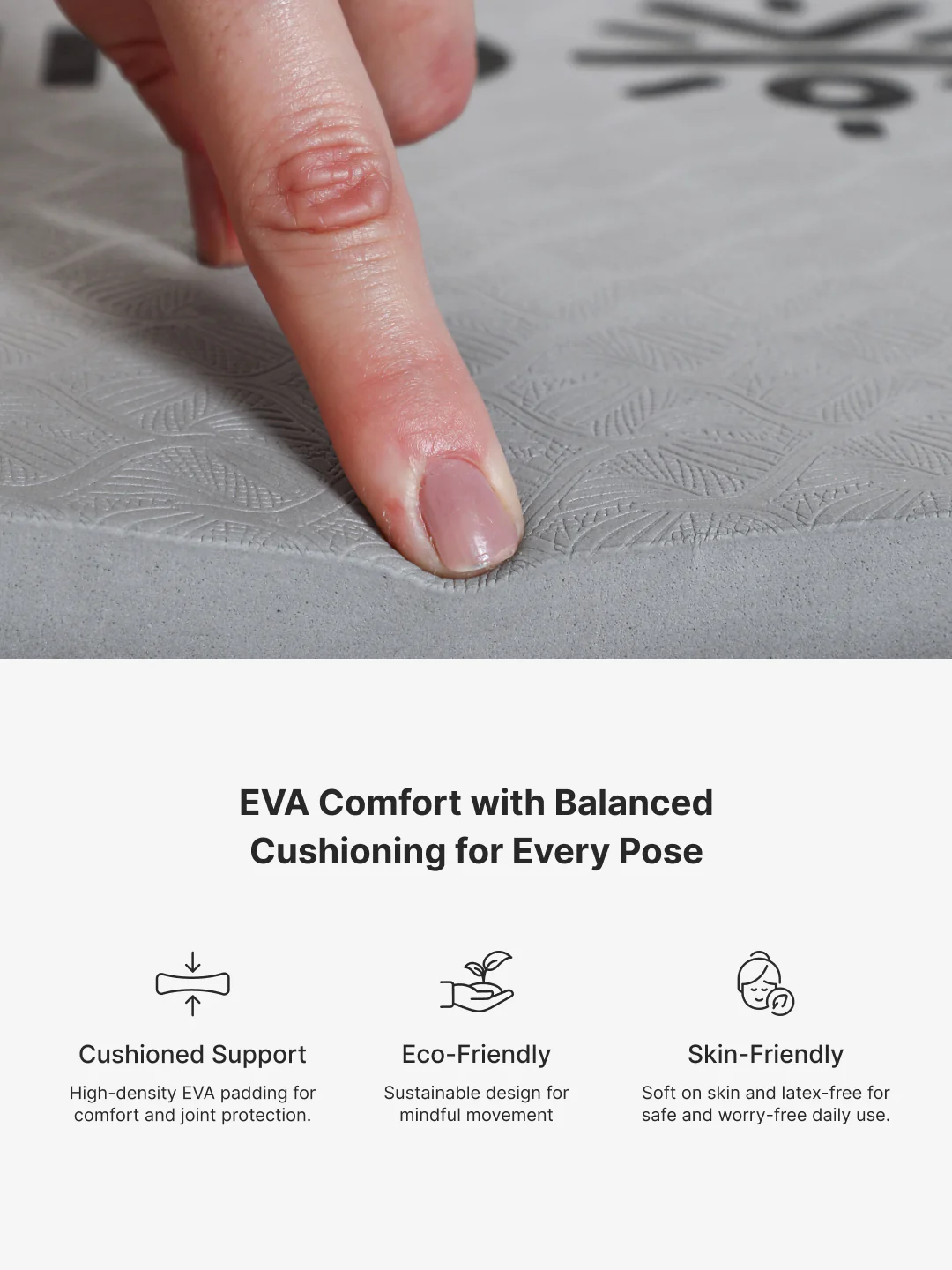 Pack of 2 EVA Yoga Knee Pads 20mm Grey  Non-Toxic, Anti-Skid & Durable - Image 5
