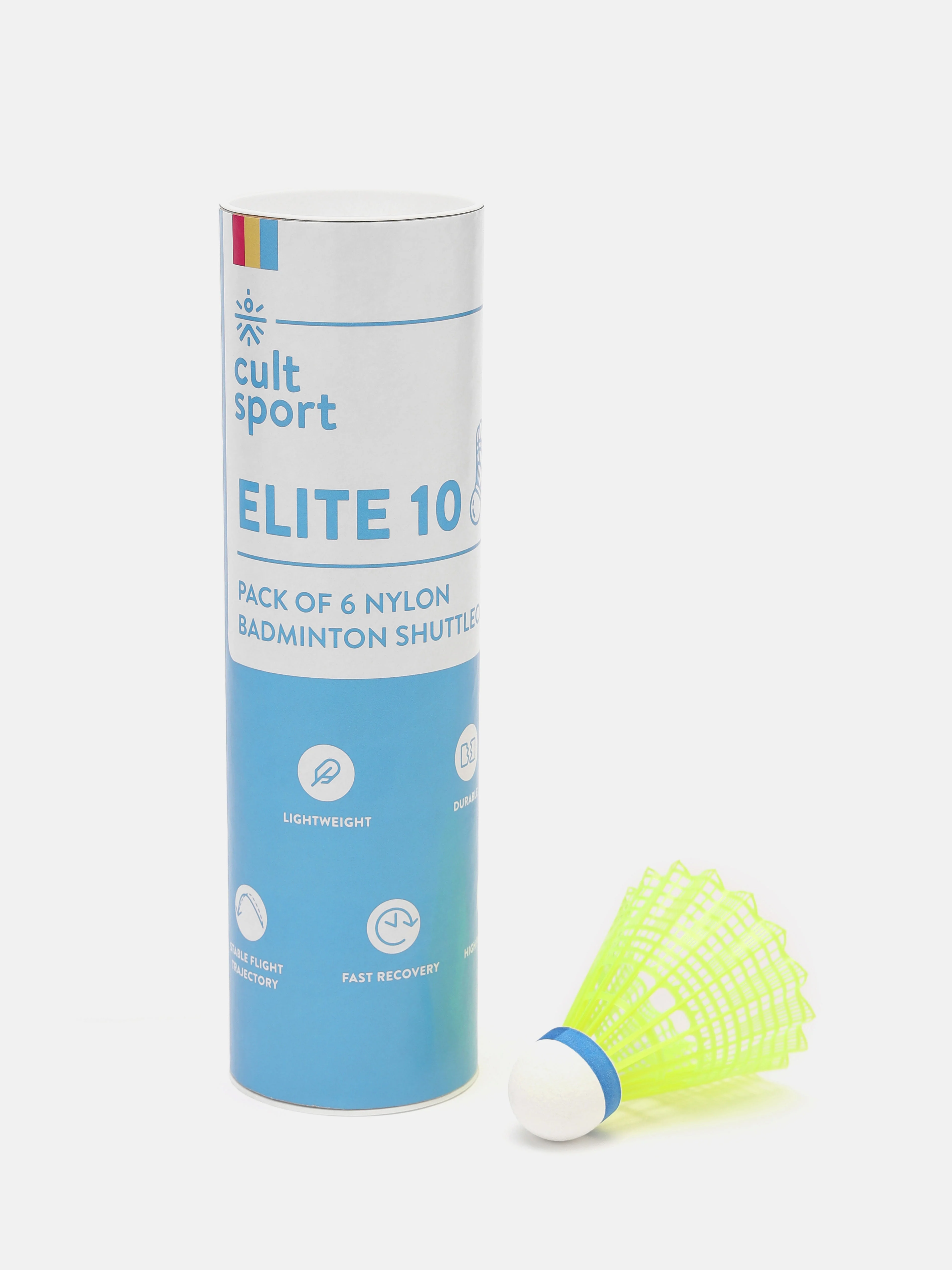 Pack of 6 Elite 10 Nylon Shuttlecocks - Image 4