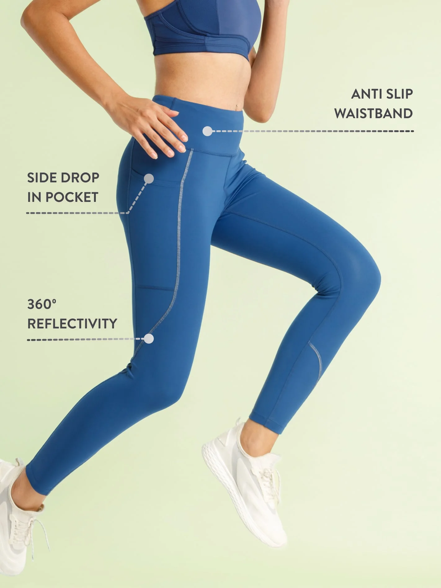 Panelled High Waist Running Tights - Image 15