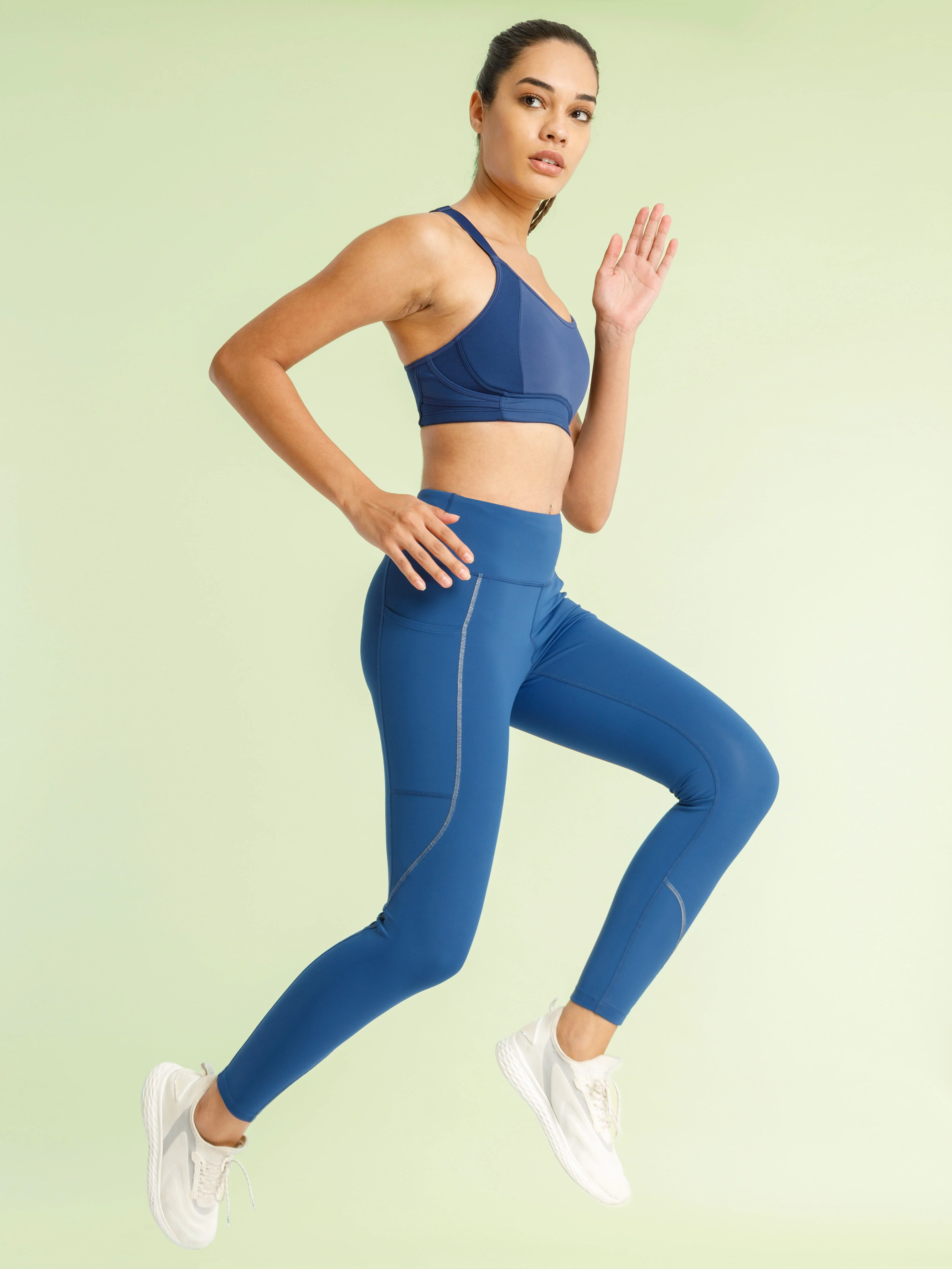 Panelled High Waist Running Tights - Image 3