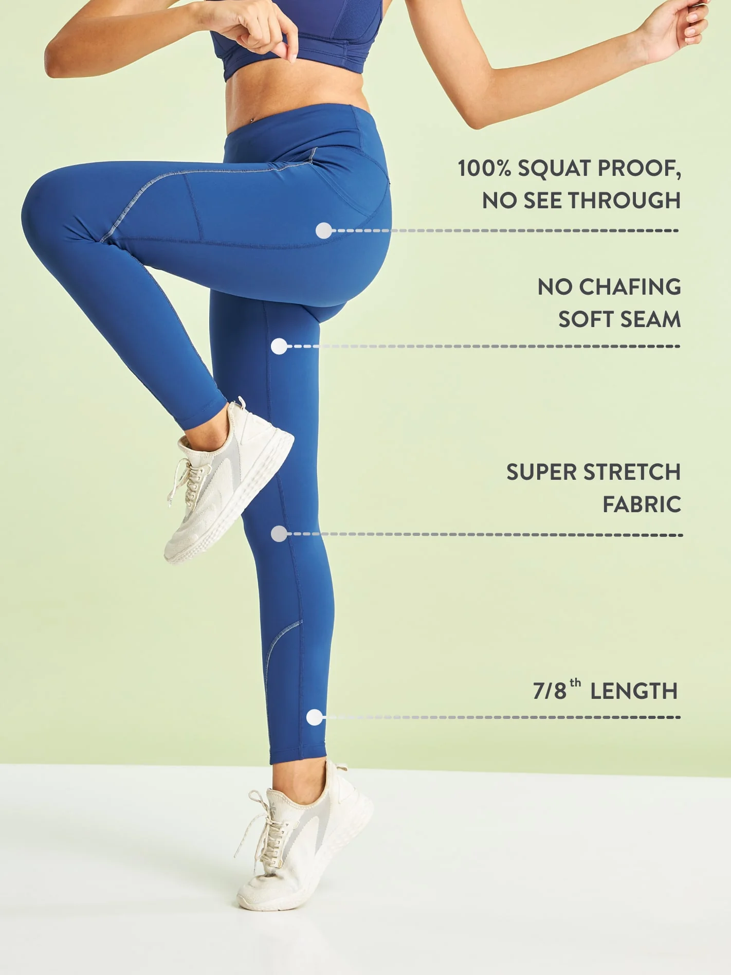 Panelled High Waist Running Tights - Image 8