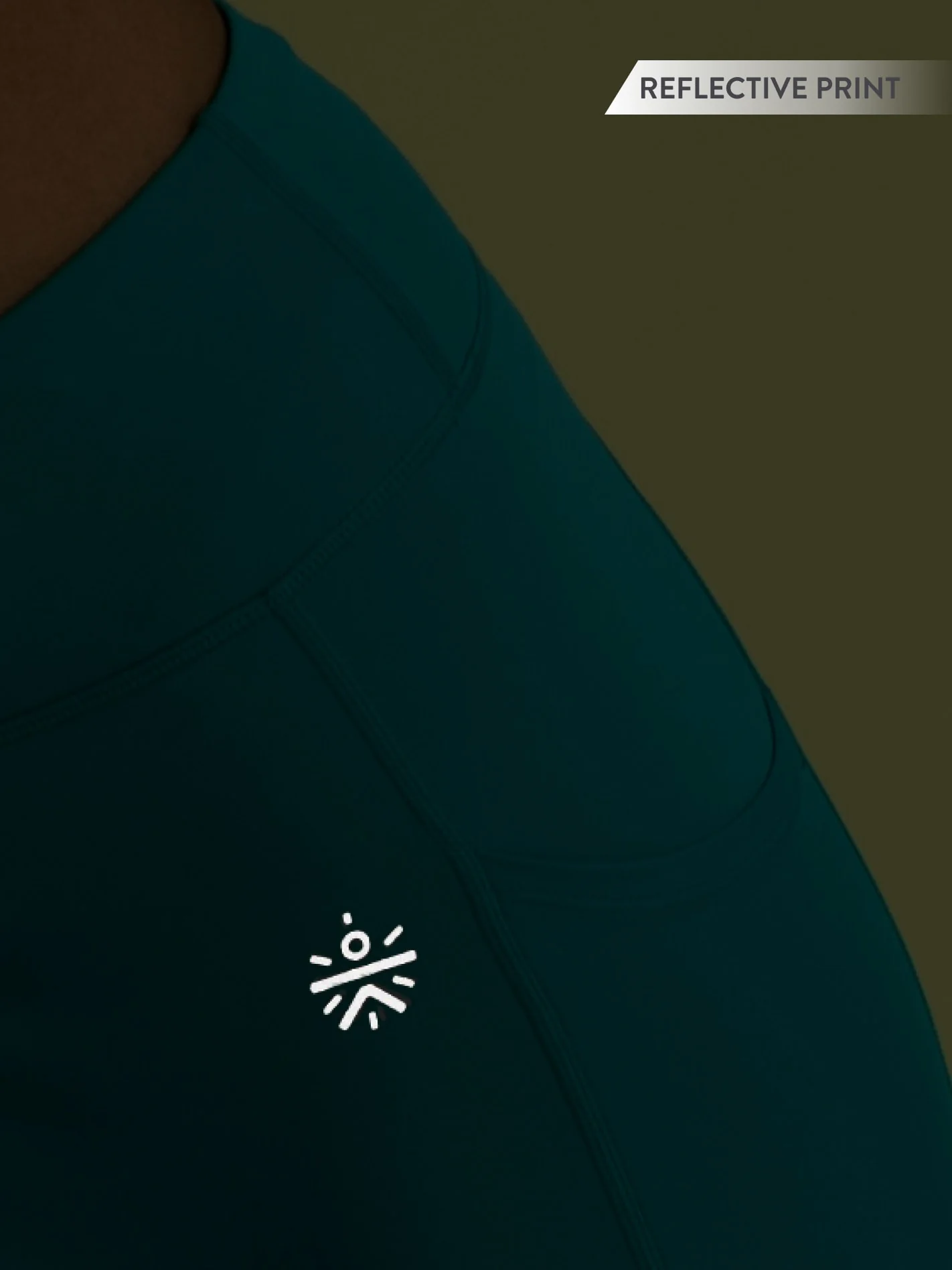 Sea Green Panelled High Waist Running Tights - Image 10