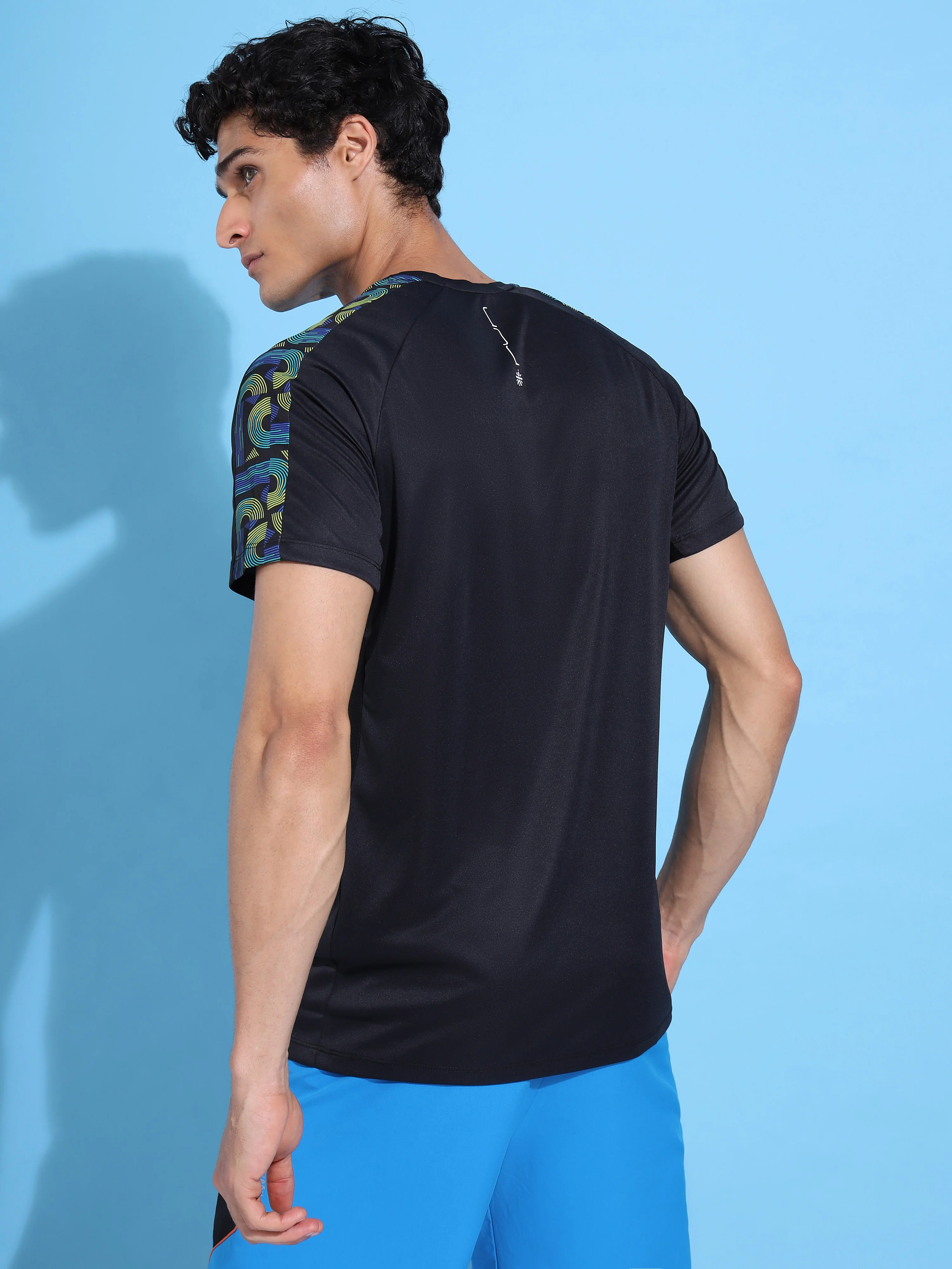 Panelled T-shirt with Sleeve Taping - Image 3