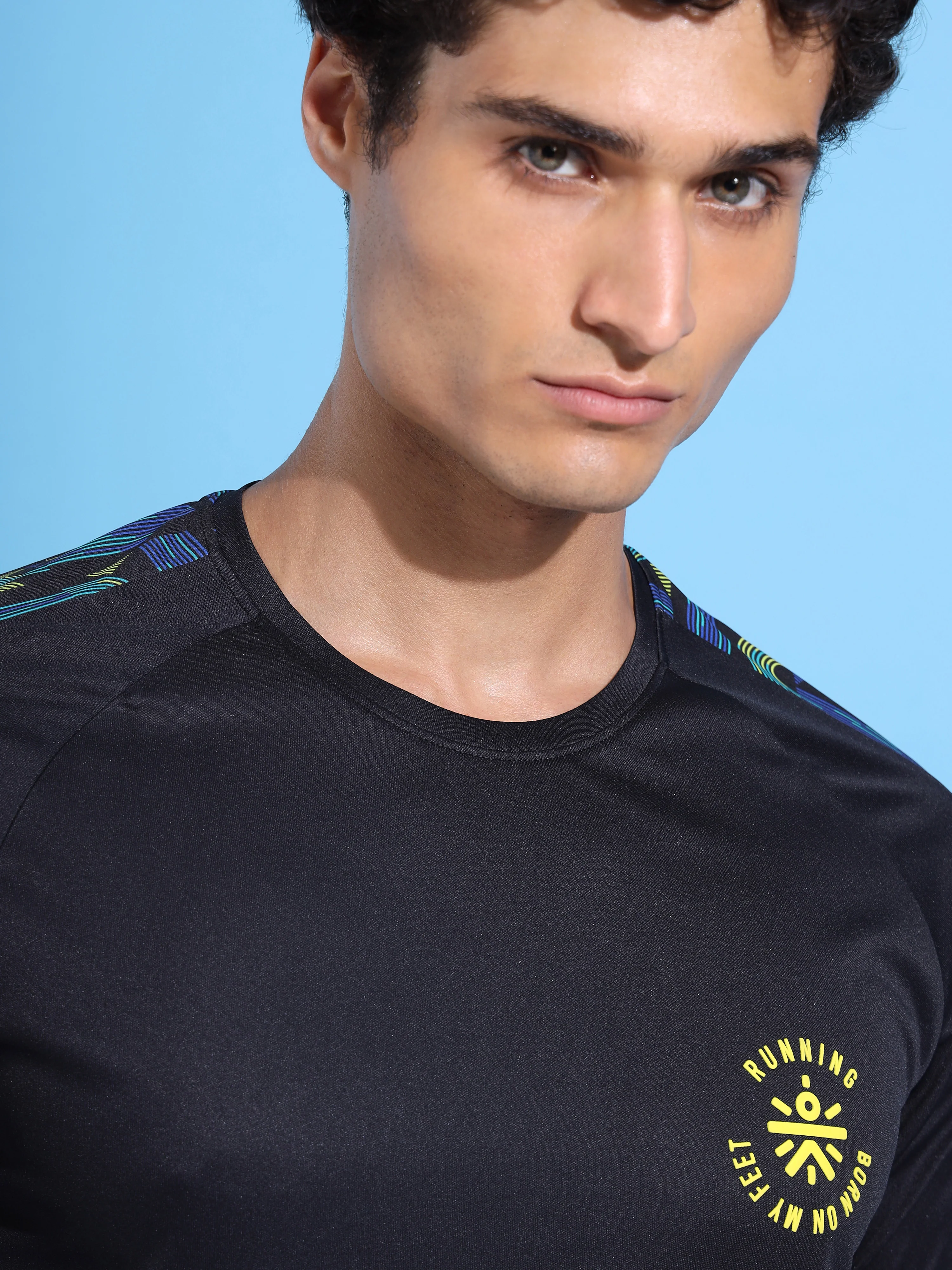 Panelled T-shirt with Sleeve Taping - Image 6