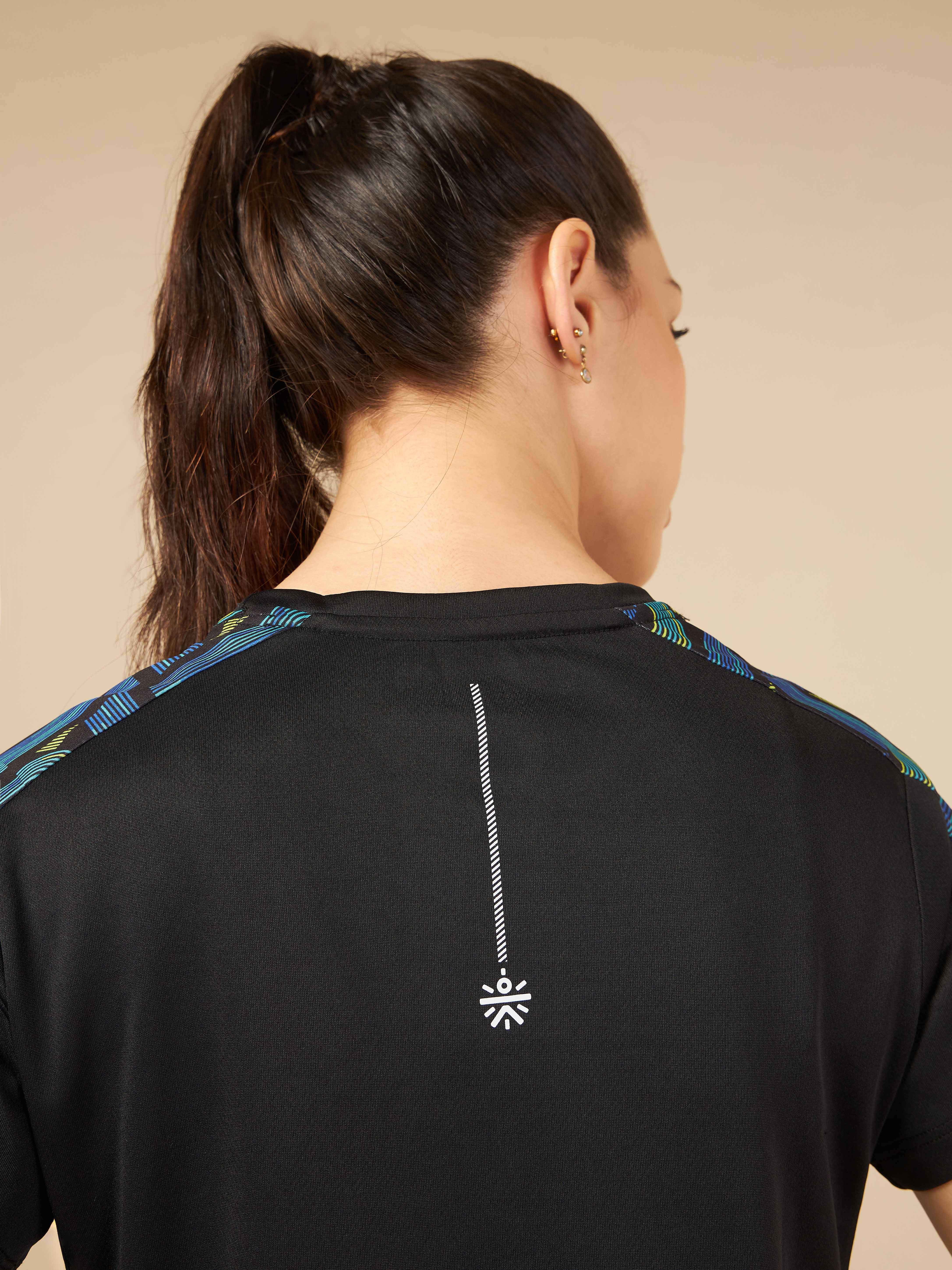 Panelled T-shirt with Sleeve Taping - Image 6