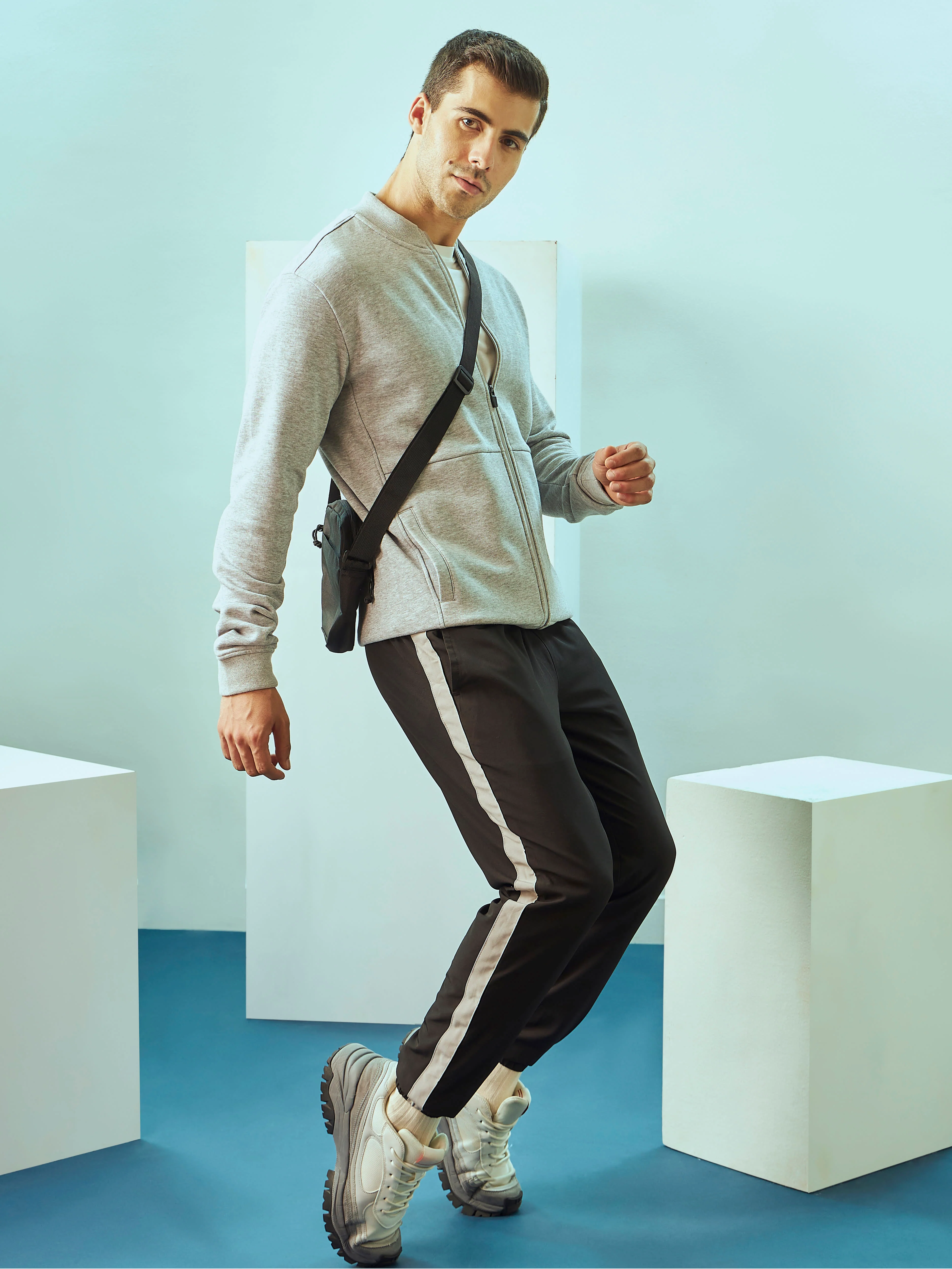 Panelled Zip-Front Sweatshirt - Image 2