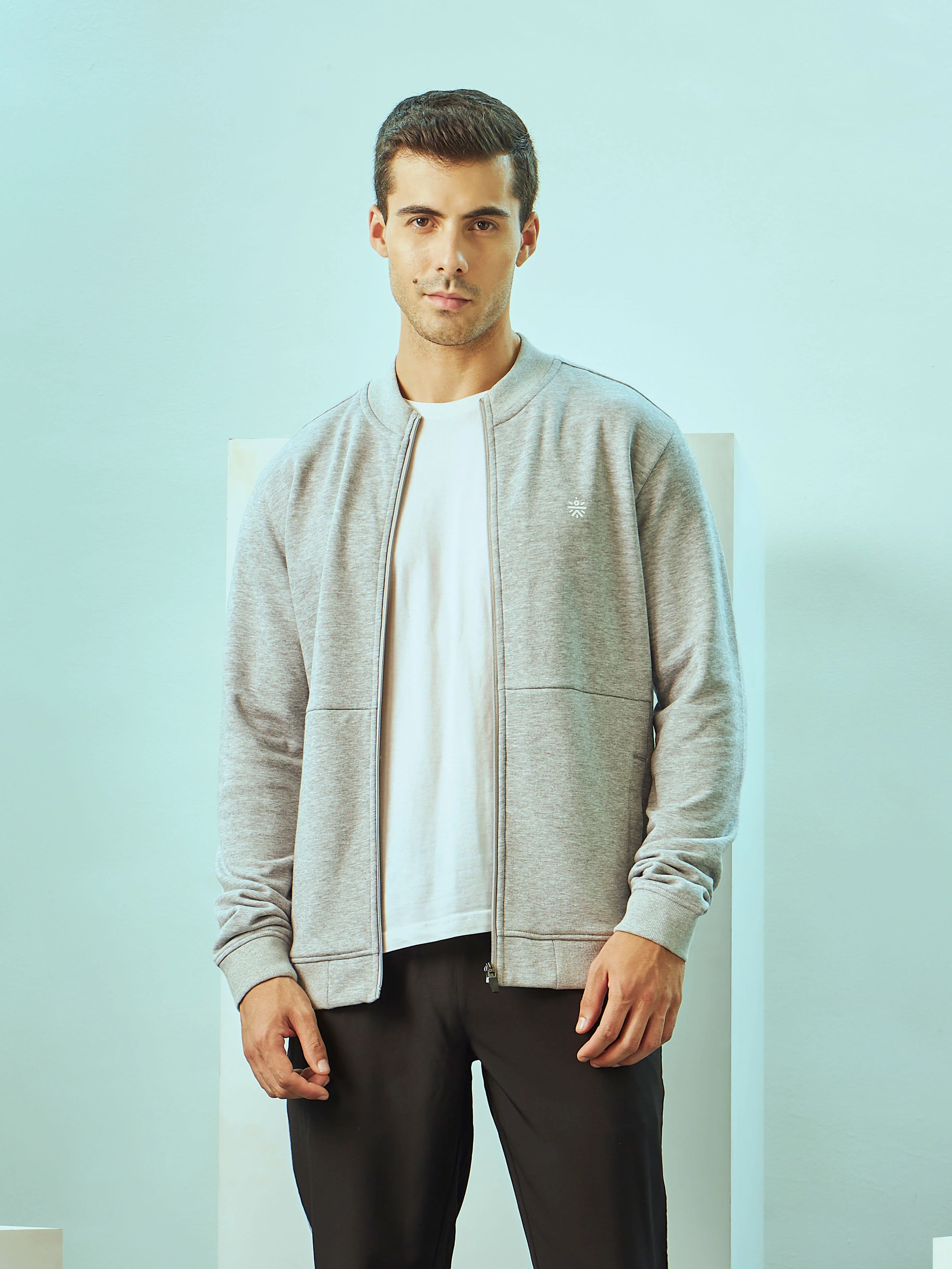 Panelled Zip-Front Sweatshirt - Image 3