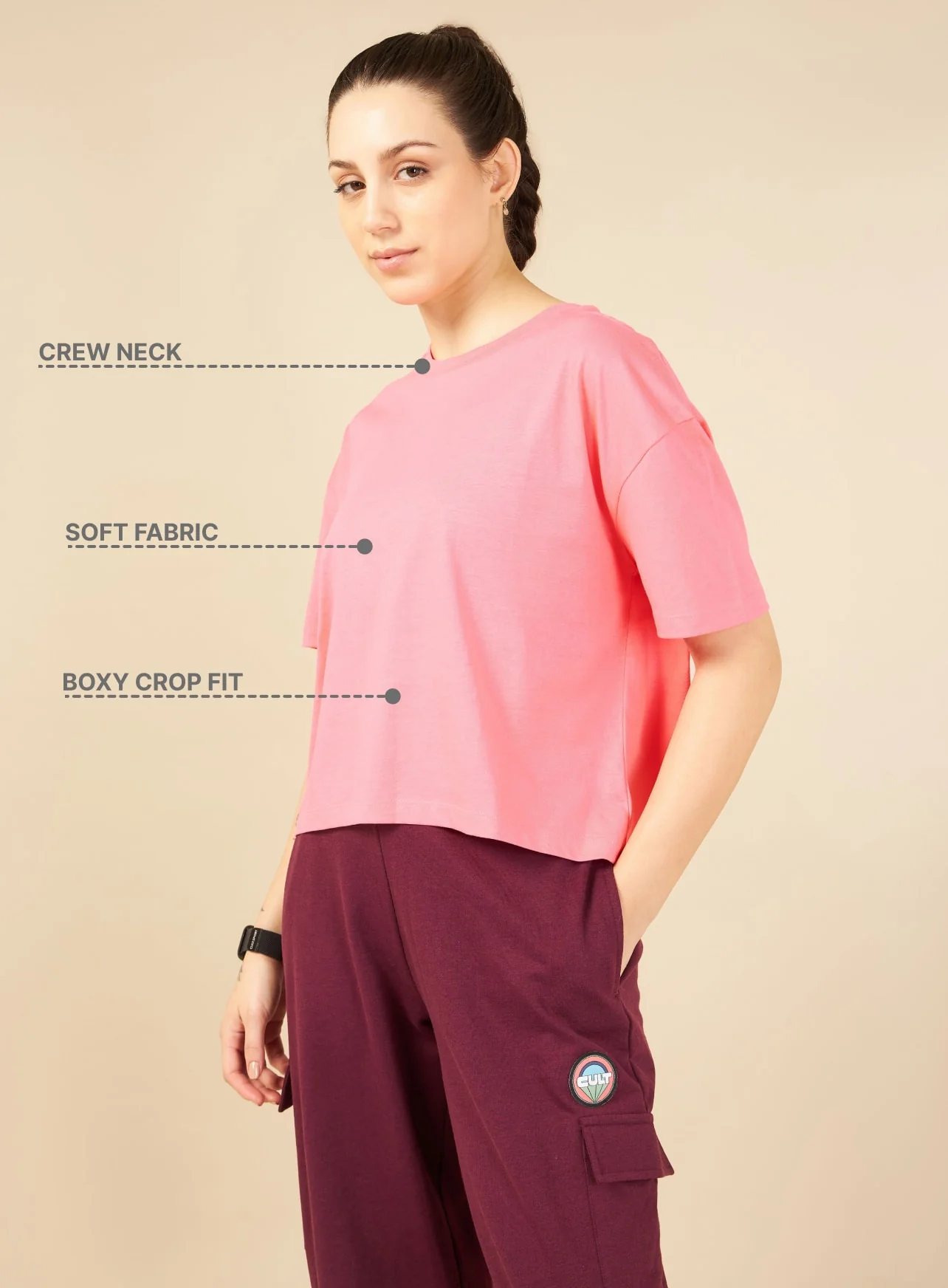 Pink Cult Leisure T-shirt for Women - Image 4