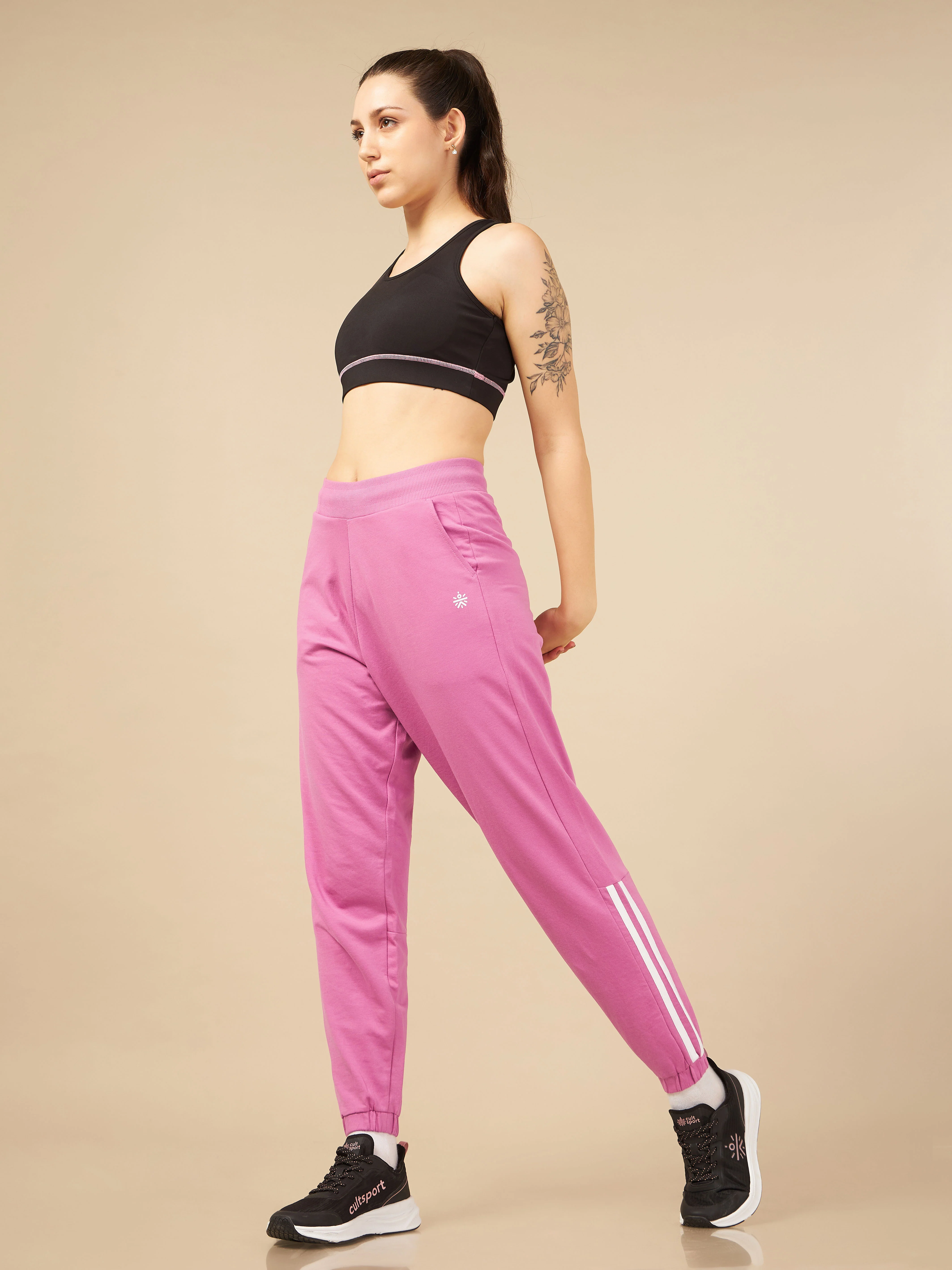 Pink Power Flex Joggers for Women - Image 3