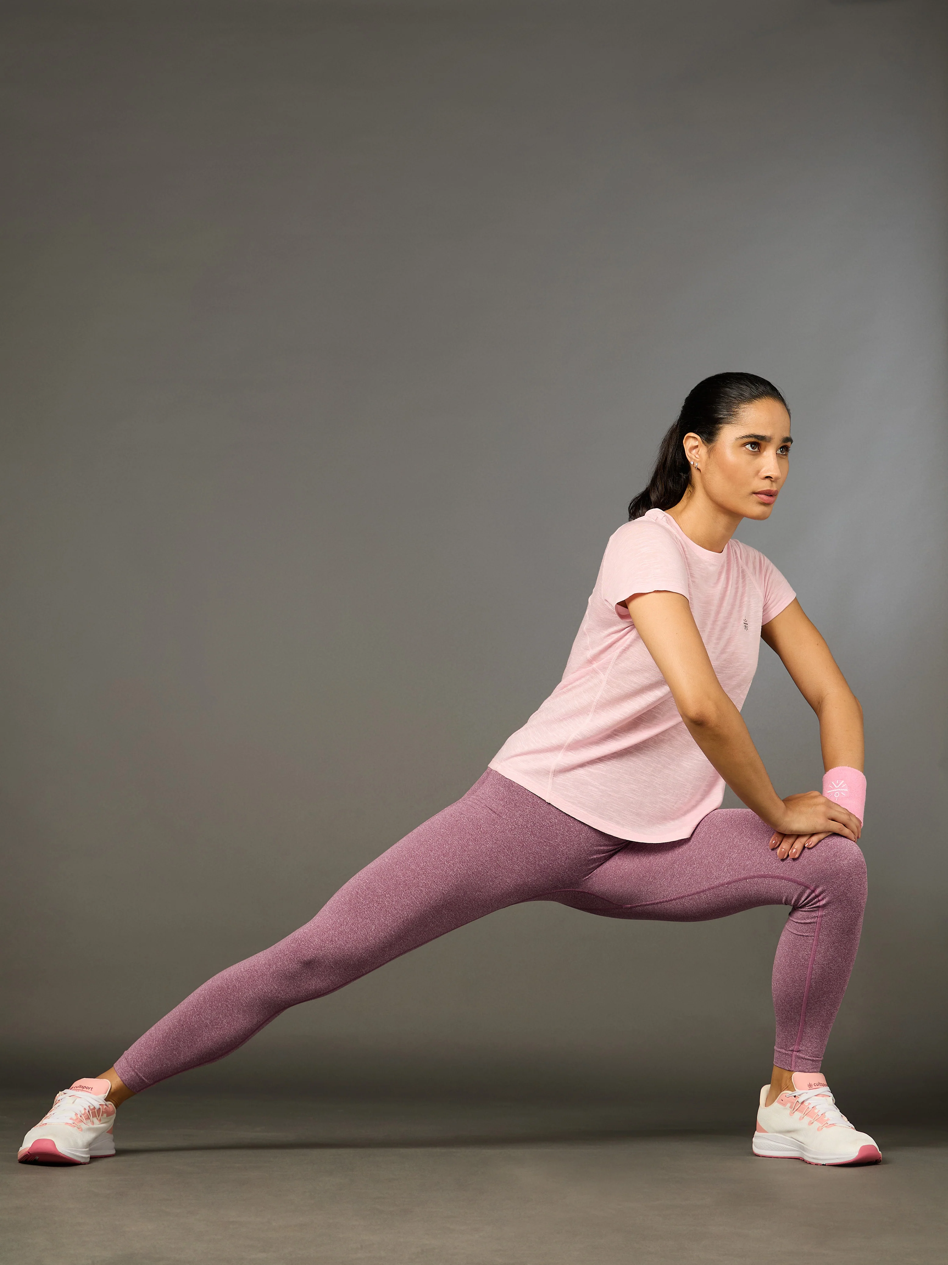 Pink Seamless Sports Tights - Image 3