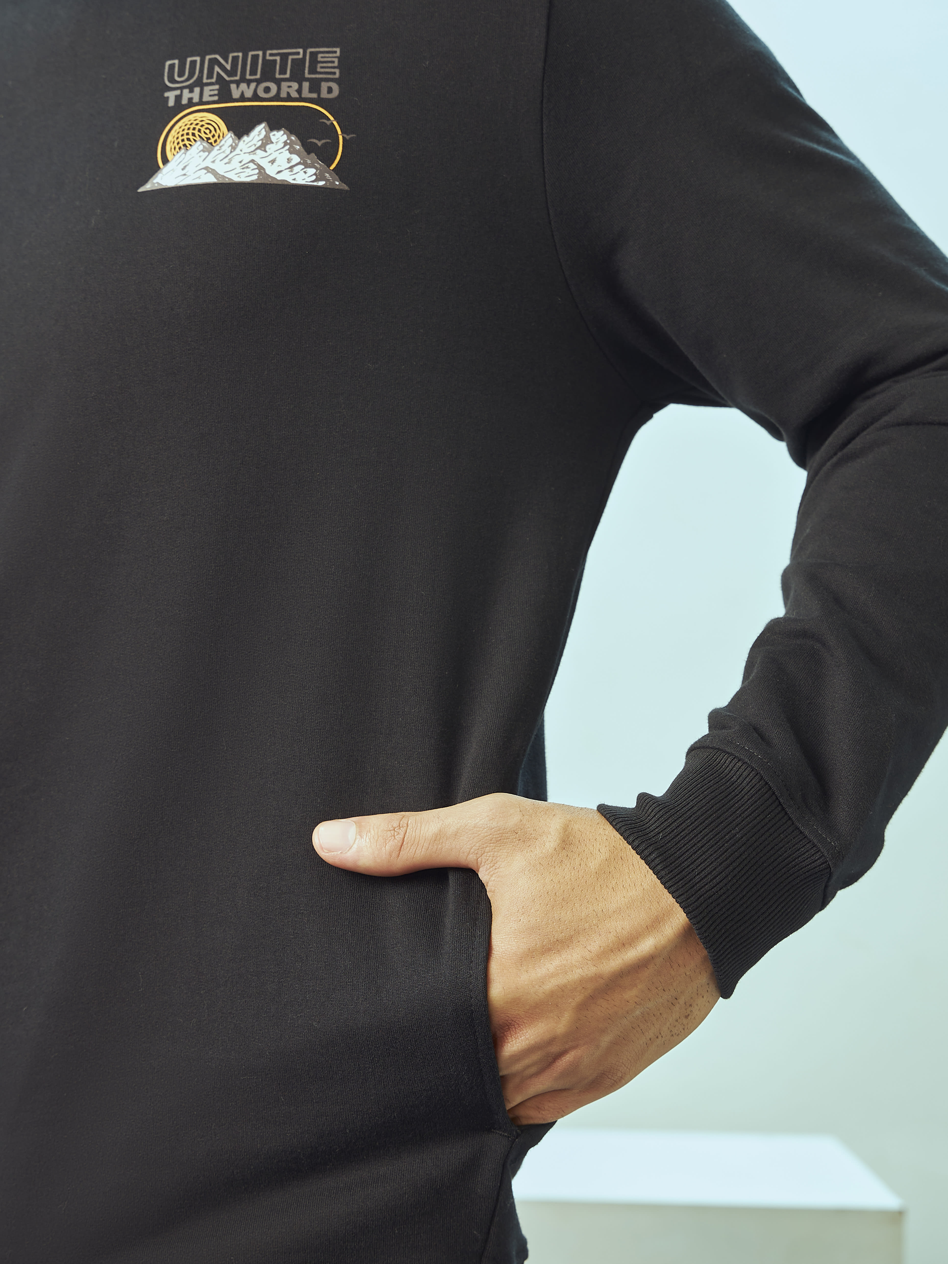 Placement Print Sweatshirt with Pockets - Image 7