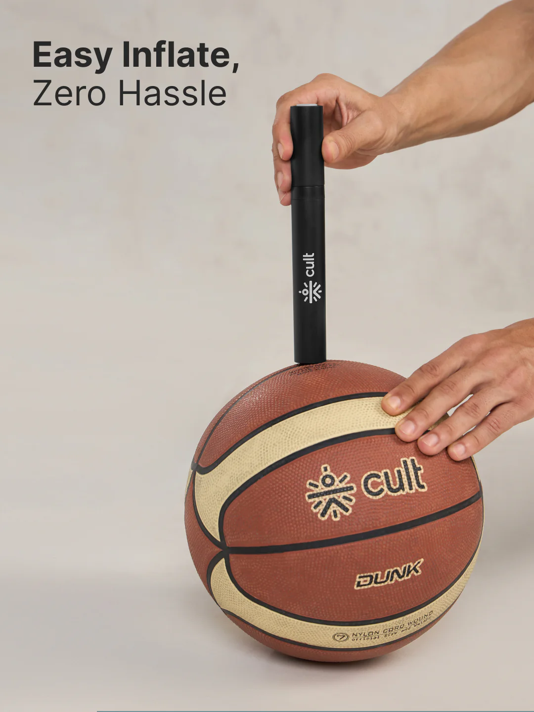 Portable Ball Air Pump Black - Image 2