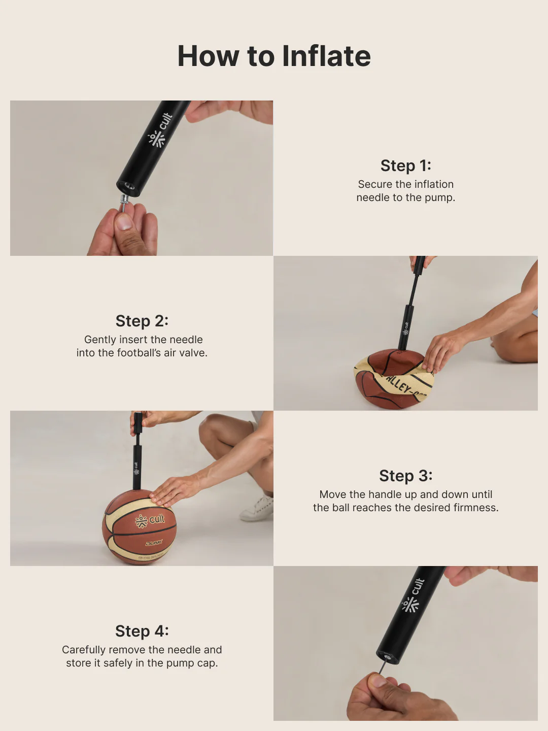 Portable Ball Air Pump Black - Image 5