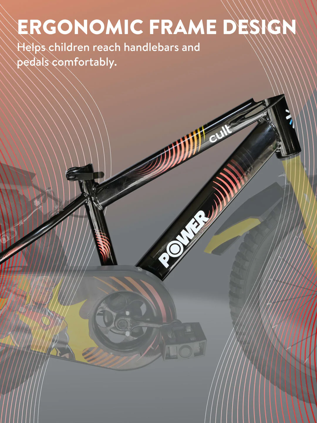 Power 16T Black Steel Kids Bike with Single Wall Rim, Rigid Fork and Free Trainer Sessions and Cycling Event - Image 5