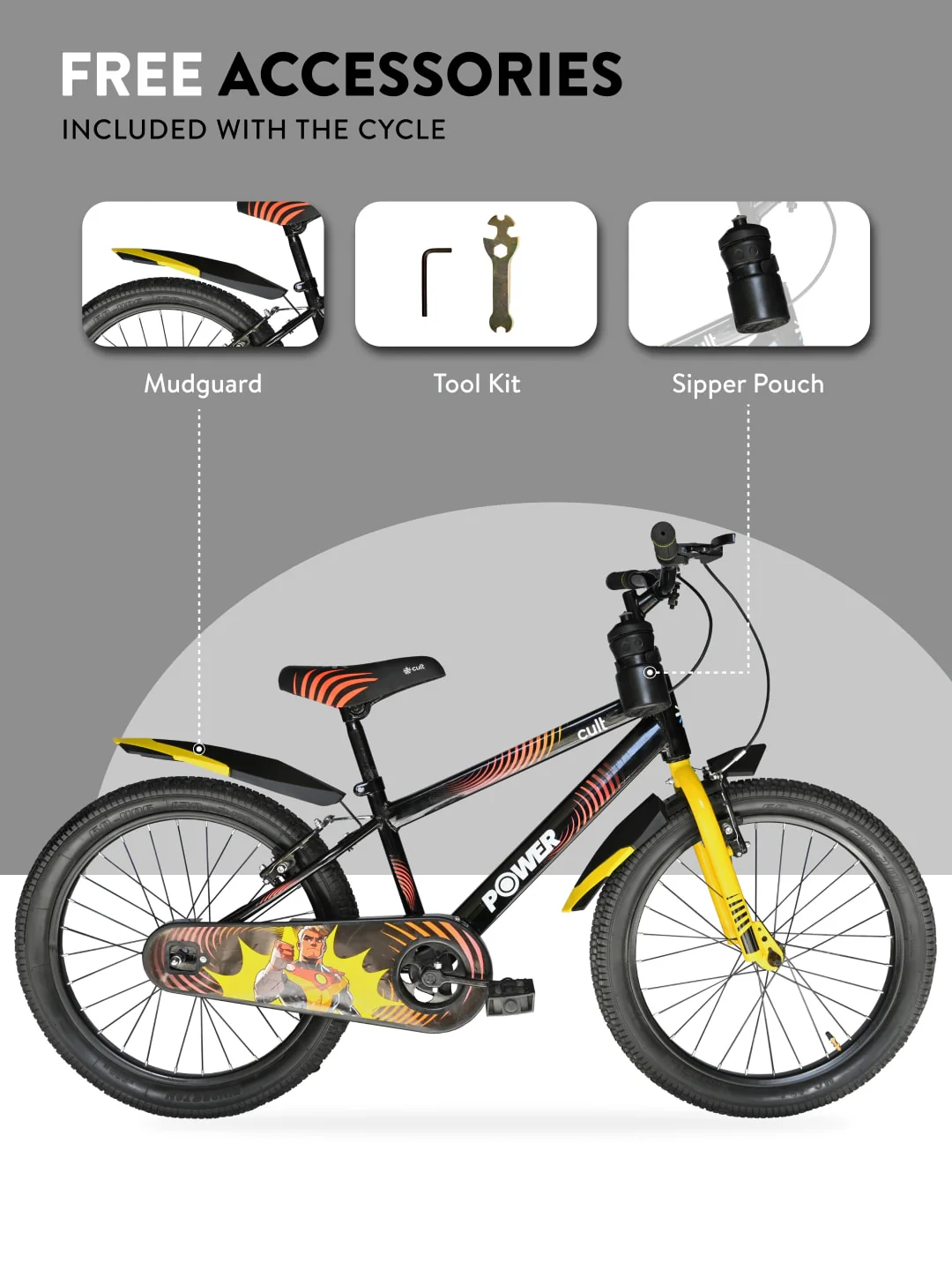 Power 20T Black Steel Kids Bike with Single Wall Rim, Rigid Fork and Free Trainer Sessions and Cycling Event - Image 10