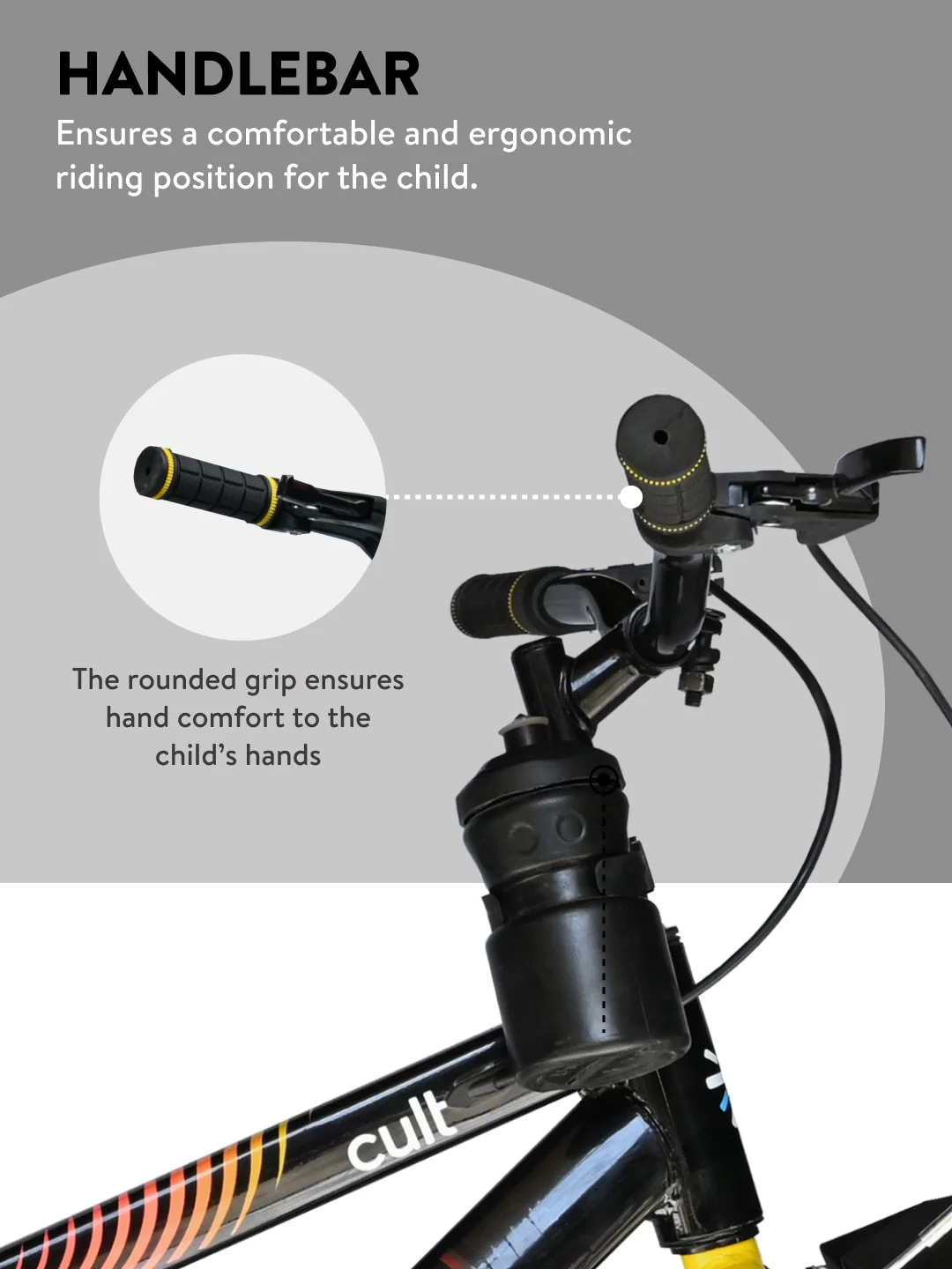 Power 20T Black Steel Kids Bike with Single Wall Rim, Rigid Fork and Free Trainer Sessions and Cycling Event - Image 7