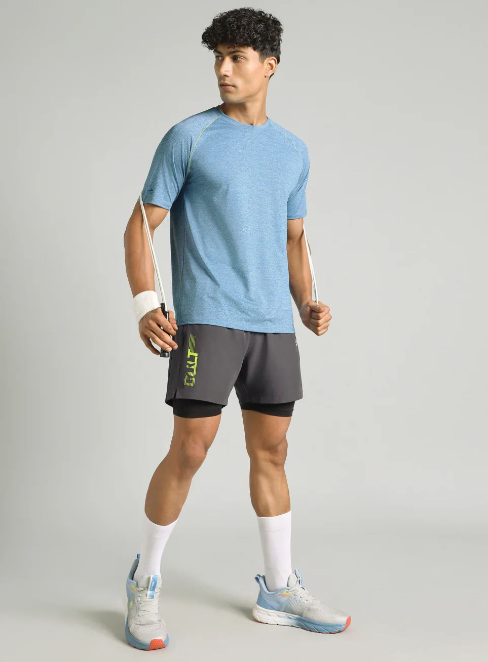 Men's Blue Training Sculpted T-shirt - Image 3