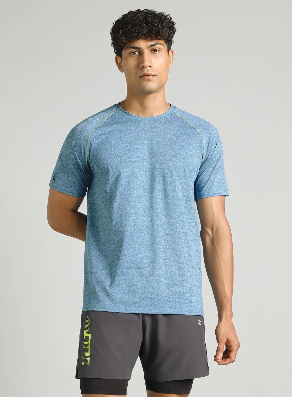 Men's Blue Training Sculpted T-shirt - Image 4