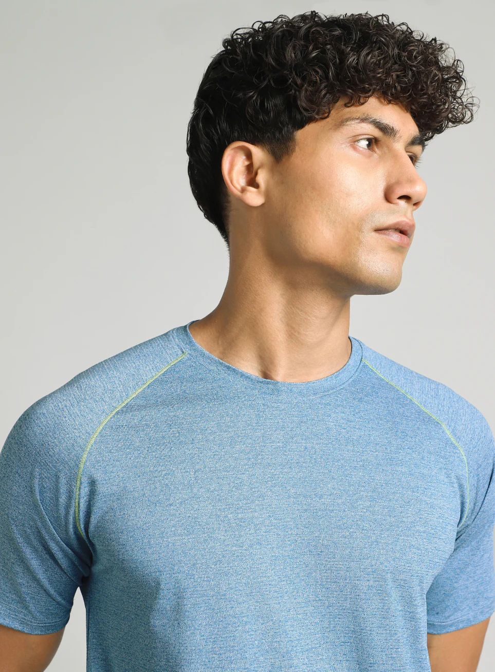 Men's Blue Training Sculpted T-shirt - Image 7