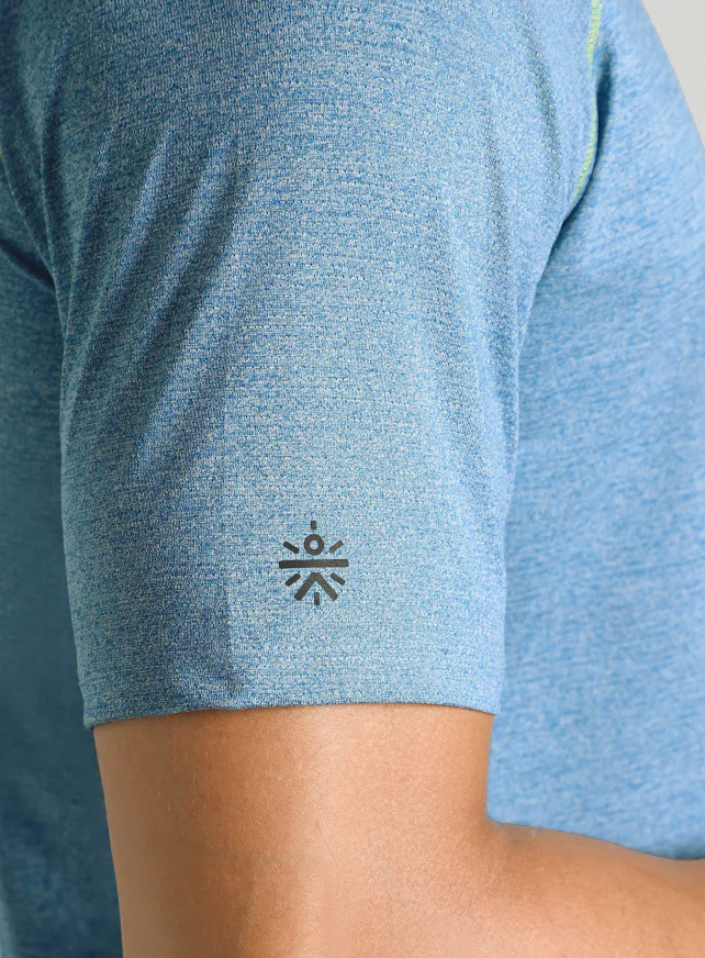 Men's Blue Training Sculpted T-shirt - Image 8
