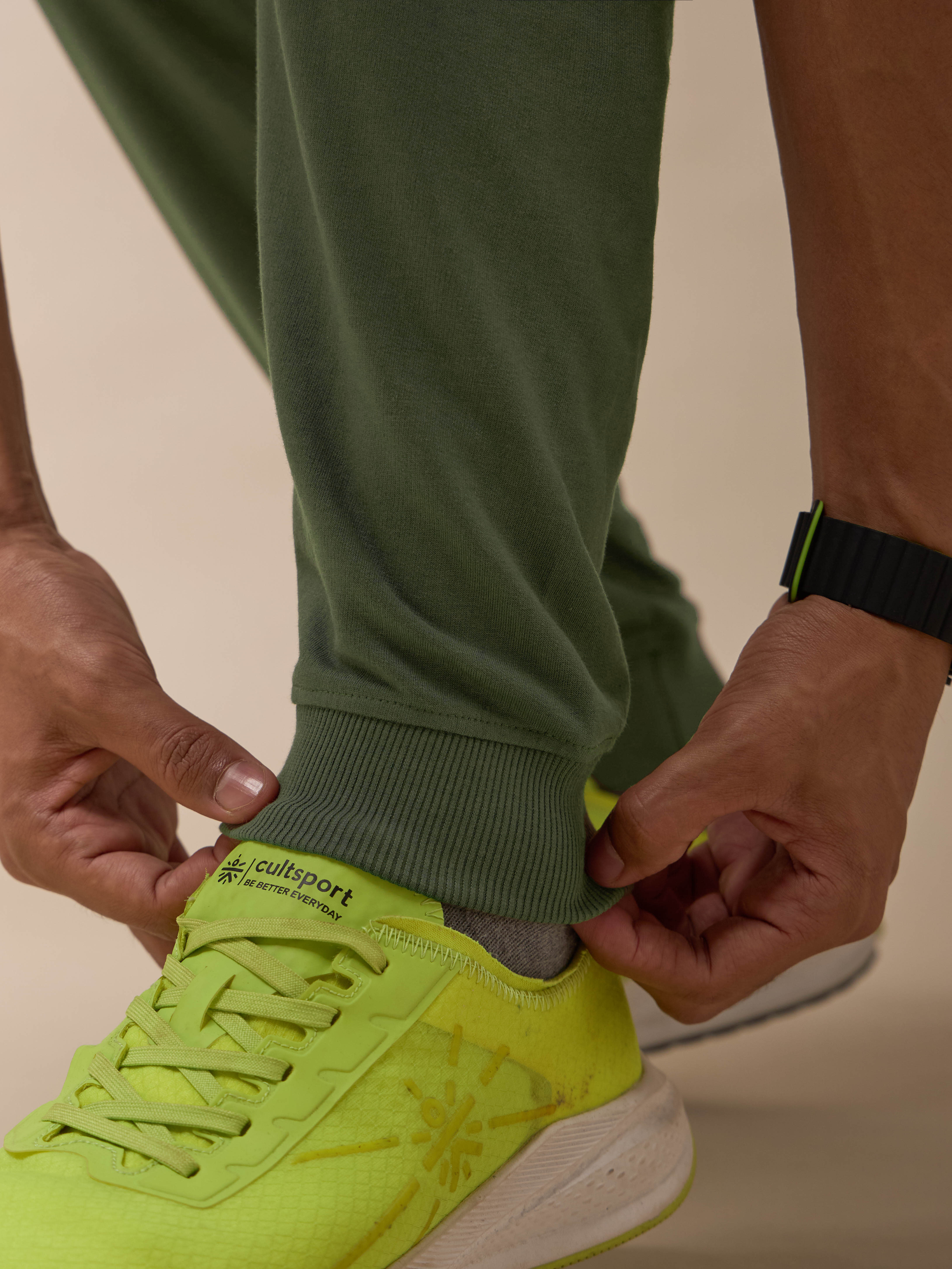 Men Olive Power Joggers - Image 10