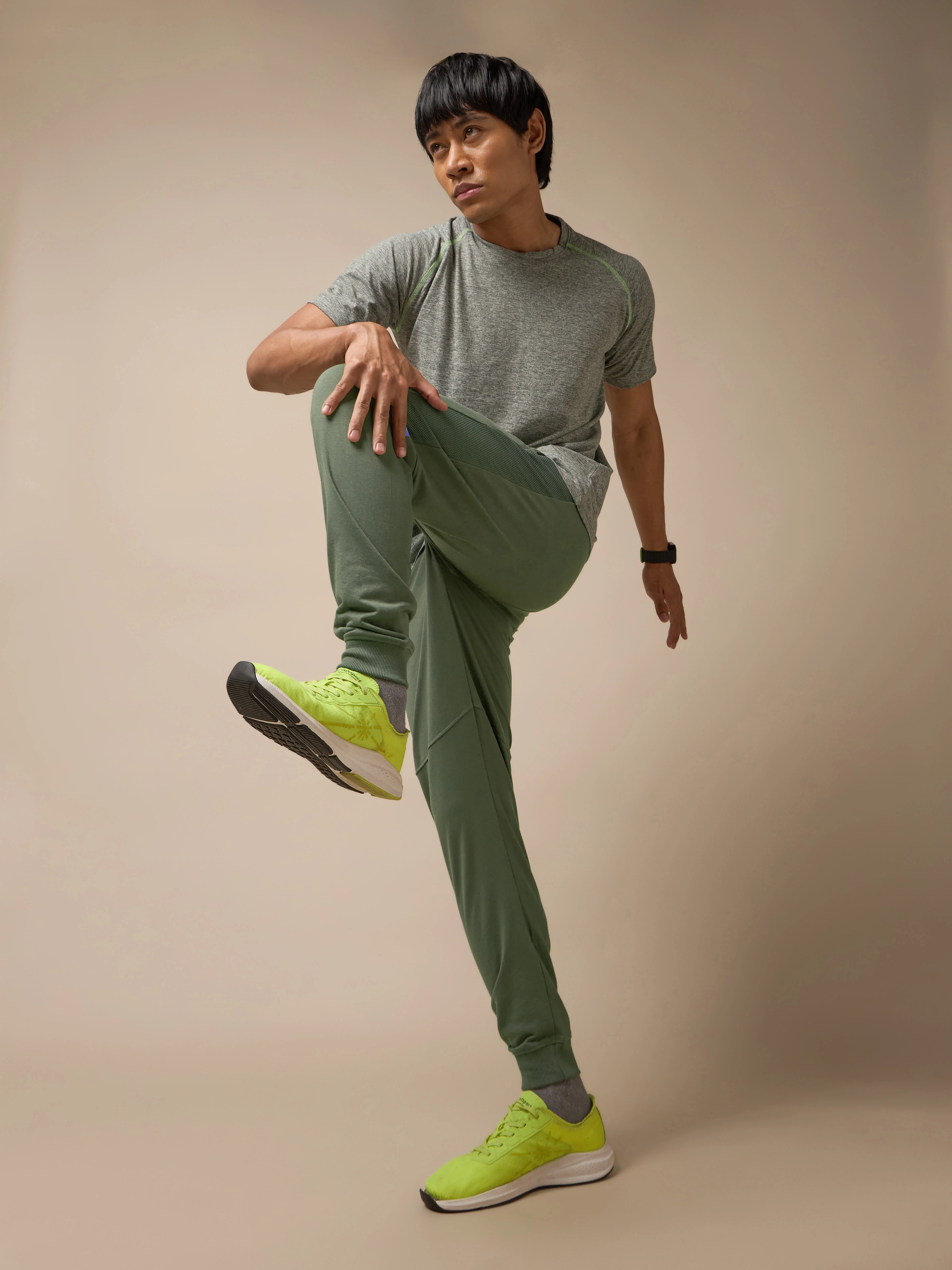 Men Olive Power Joggers - Image 3