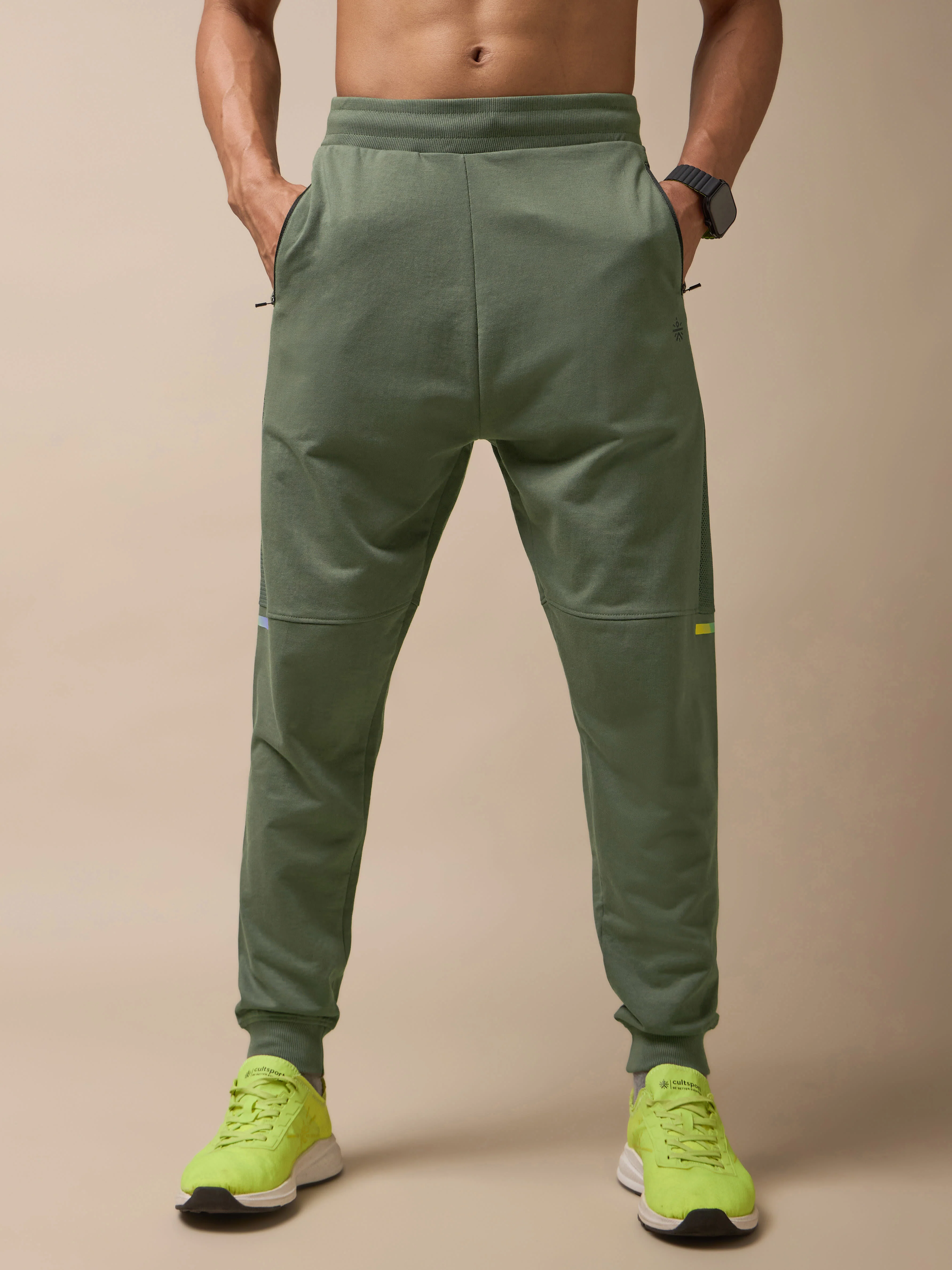 Men Olive Power Joggers - Image 4