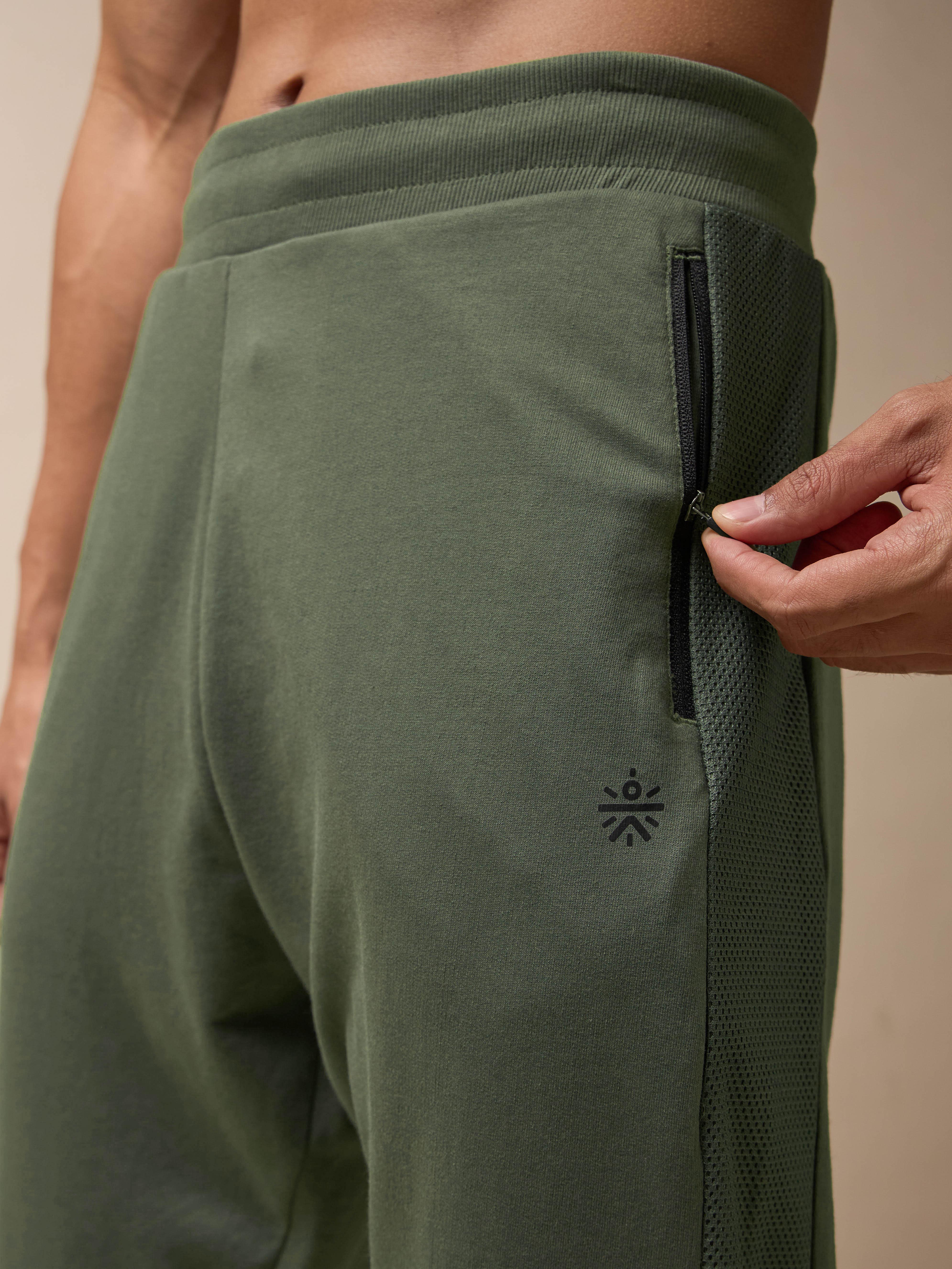 Men Olive Power Joggers - Image 9