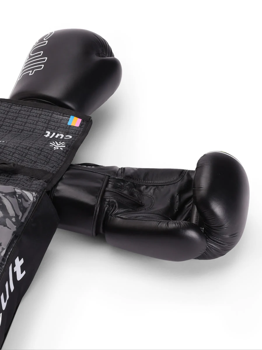 cult Premium Leather Boxing Gloves for Men & Women Foam Padding Thickness 35 mm Punching Bag Gloves for Boxing, Training, Kickboxing, Muay Thai, MMA Boxing Gloves Black & Green - Image 6