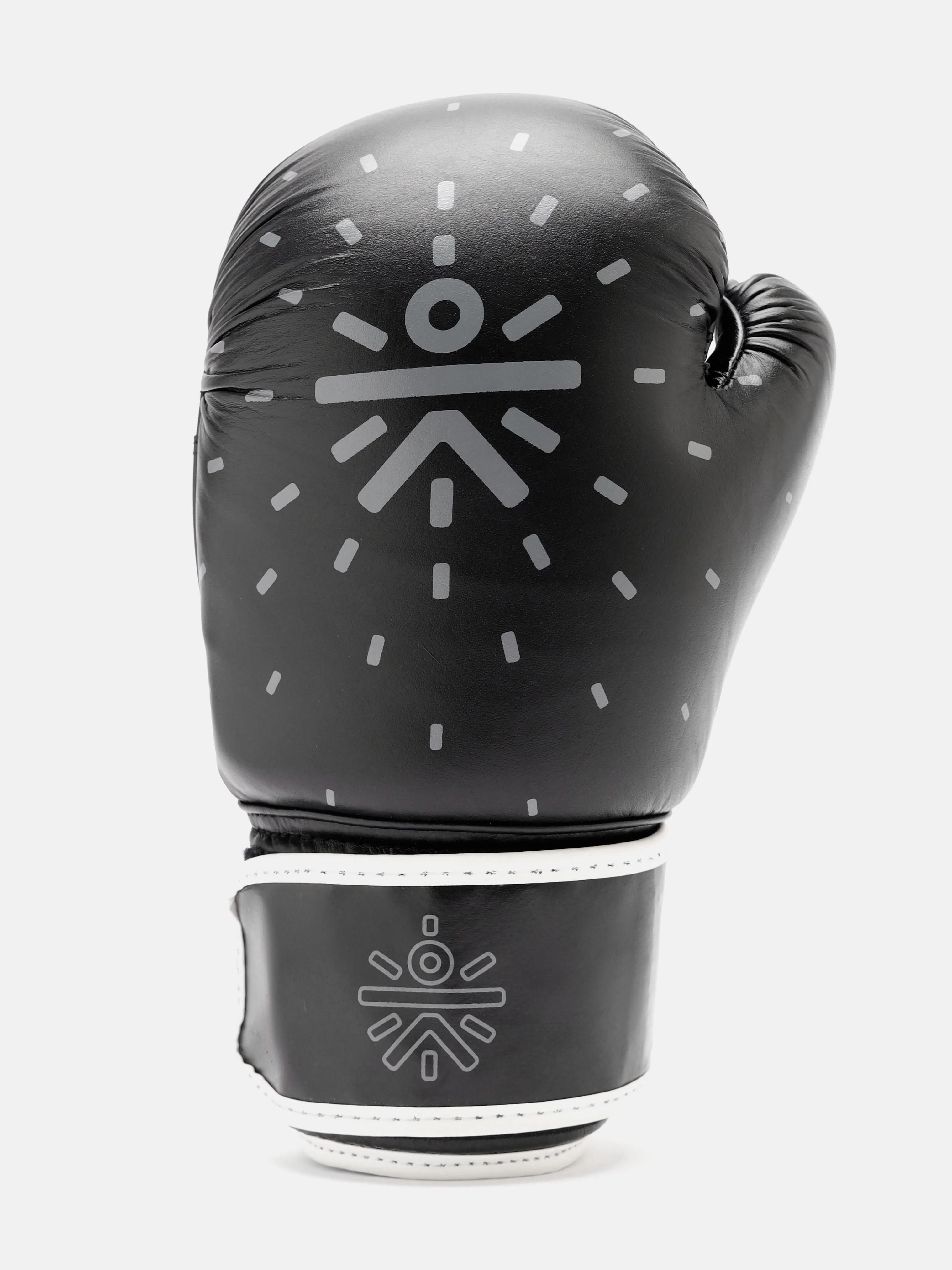 cult Premium Leather Boxing Gloves for Men & Women Foam Padding Thickness 35 mm Punching Bag Gloves for Boxing, Training, Kickboxing, Muay Thai, MMA Boxing Gloves Black & White - Image 3