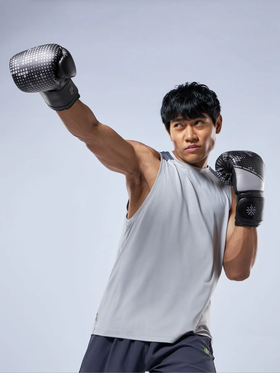 cult PVC Boxing Gloves for Men & Women Foam Padding Thickness 25mm Punching Bag Gloves for Boxing, Training, Kickboxing, Muay Thai, MMA Grey - Image 3