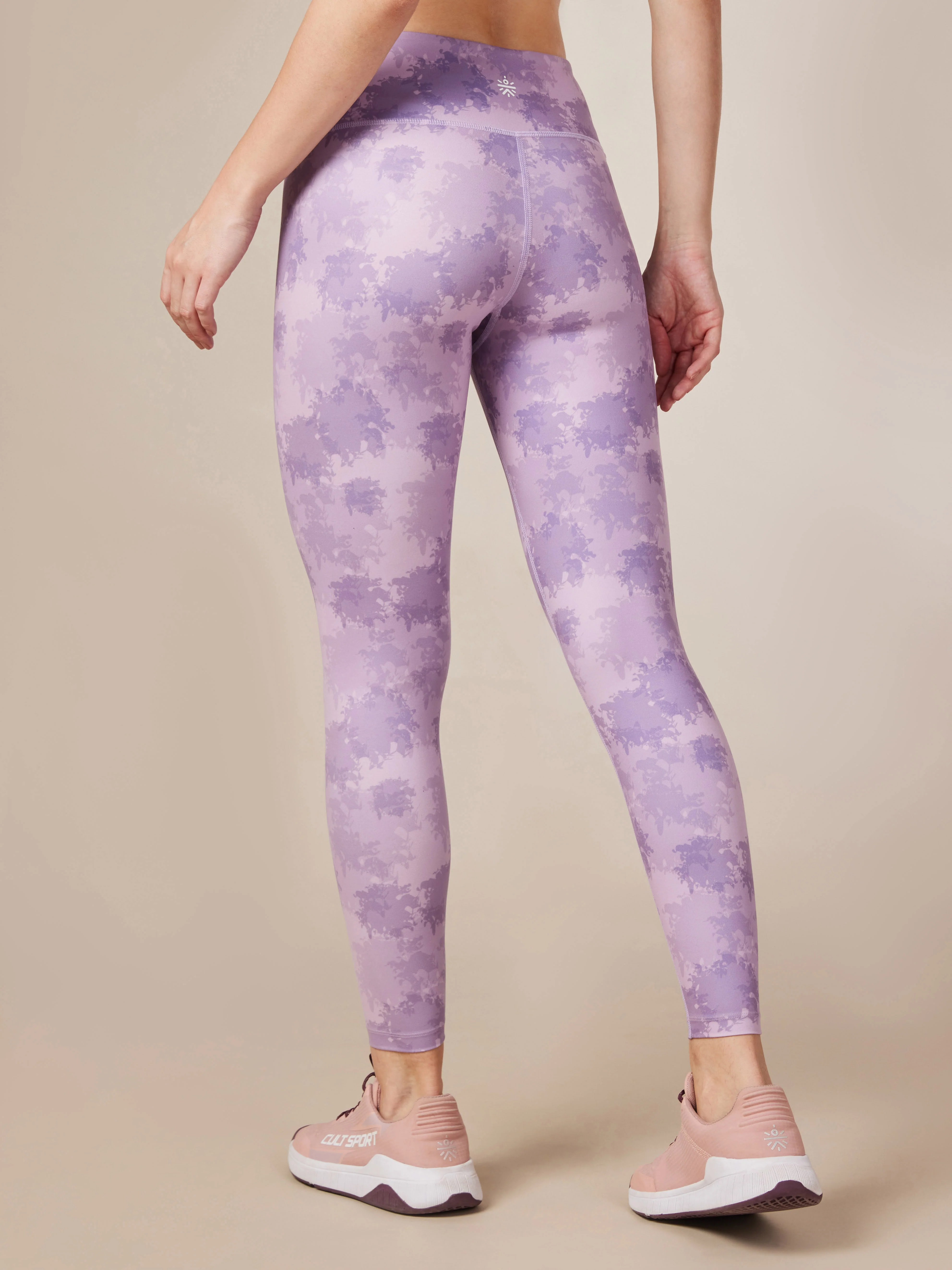 Purple Printed Performance Tights - Image 4