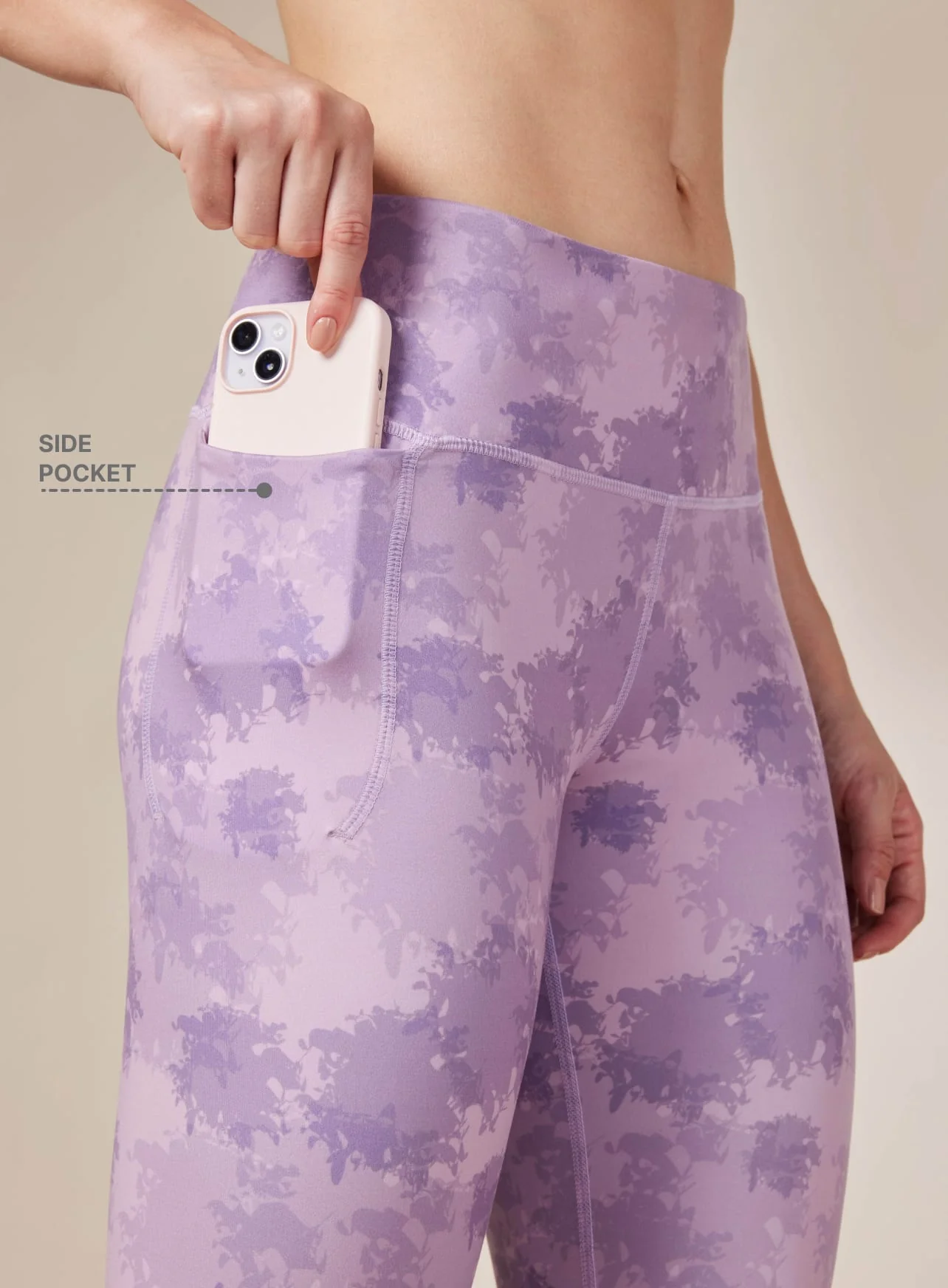 Purple Printed Performance Tights - Image 6