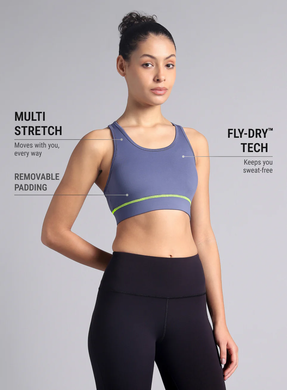 Purple Train-in Medium Support Sports Bra - Image 5
