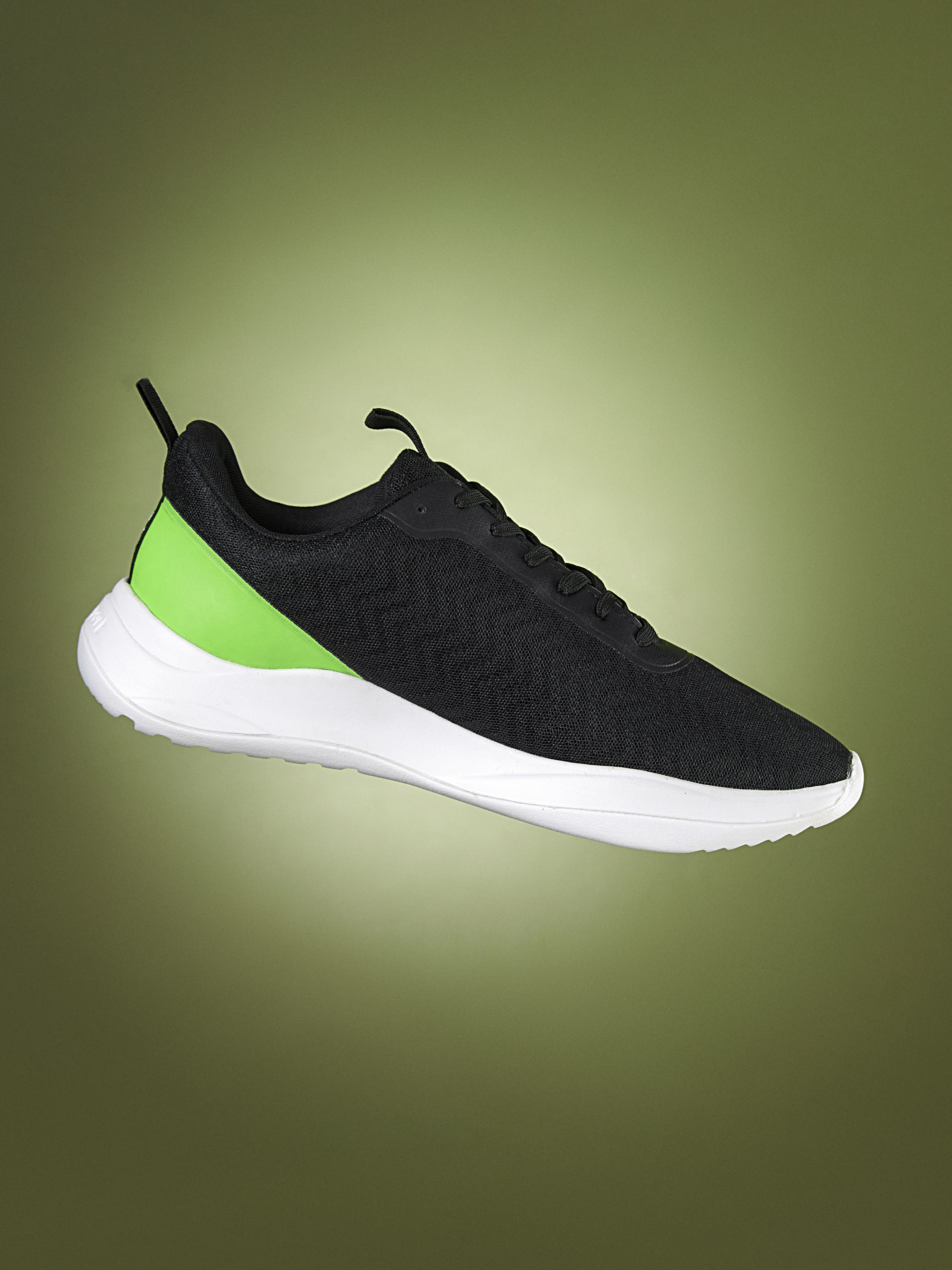cult Racer Men Running Shoes - Black/Lime Green - Image 4