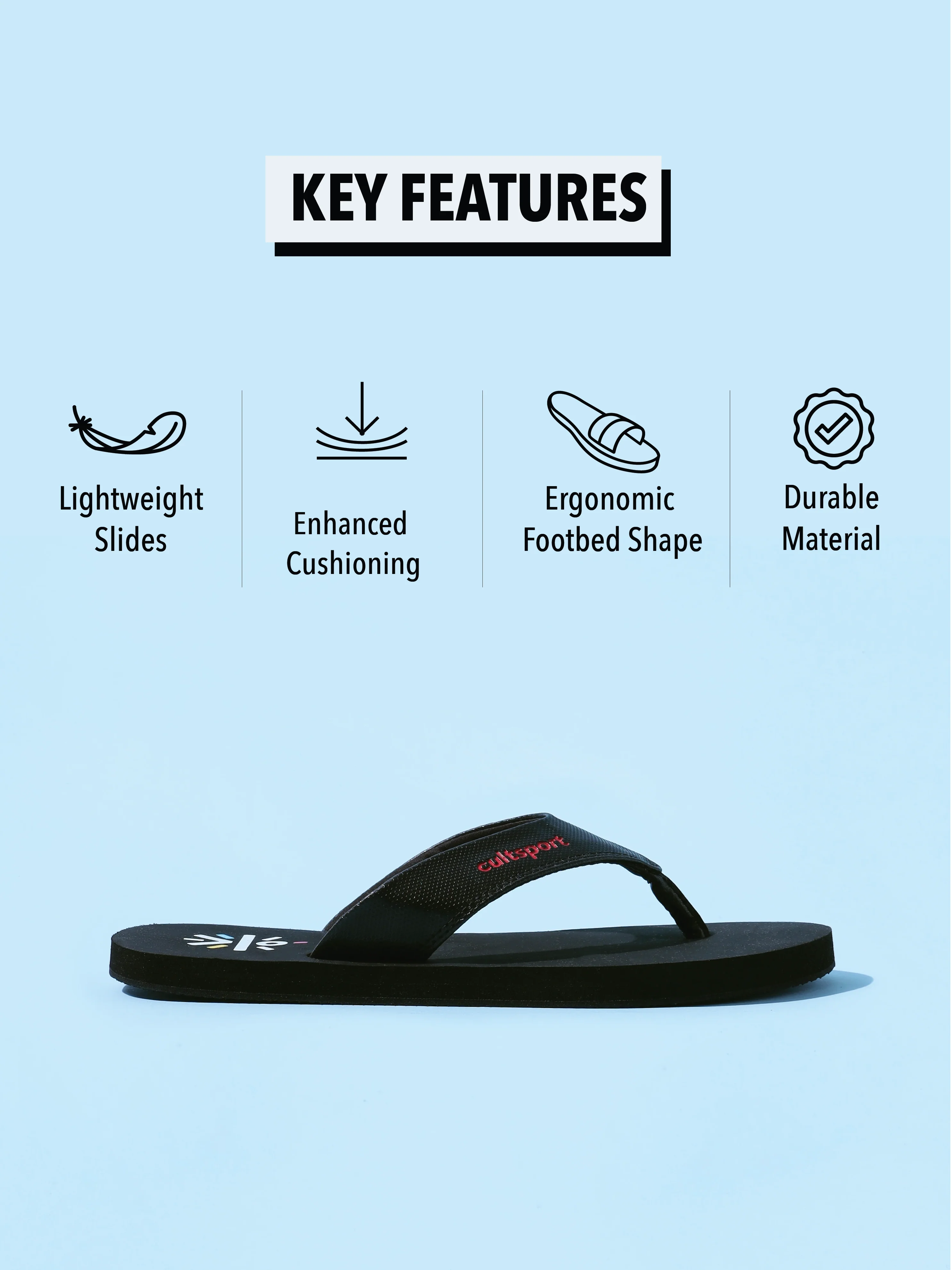 cult Repose Sweat Absorbing EVA Flip Flops - Image 3