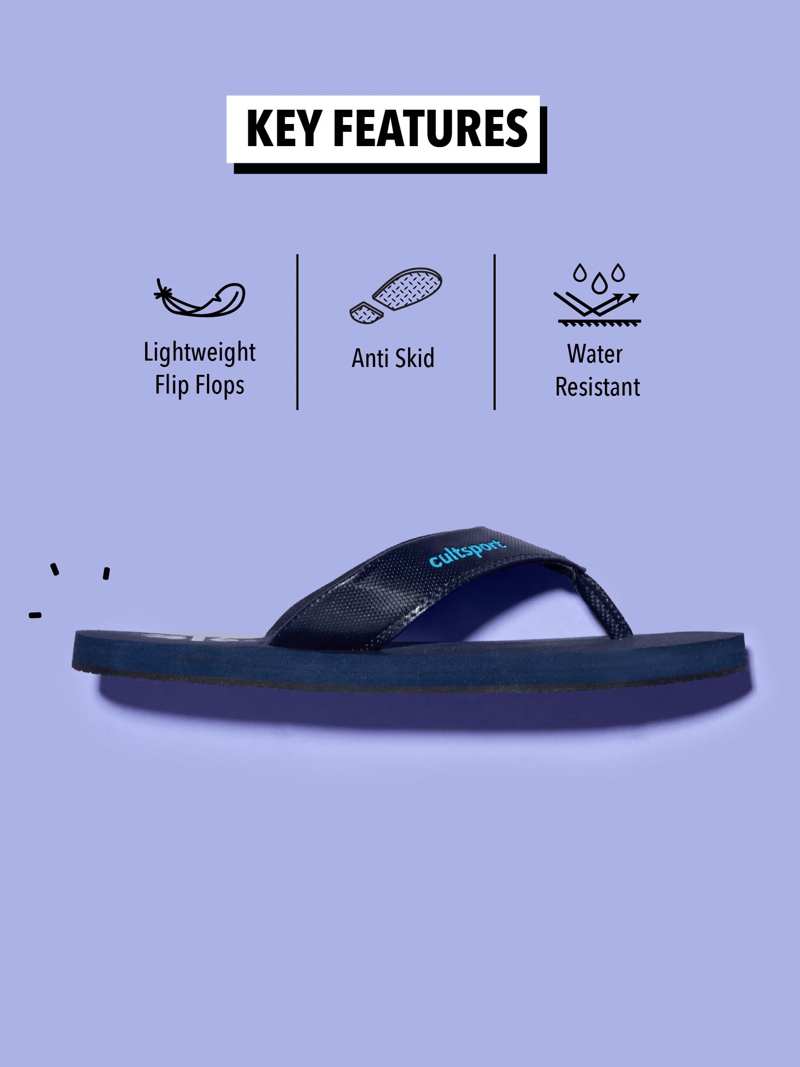 cult Repose Sweat Absorbing EVA Flip Flops - Image 3