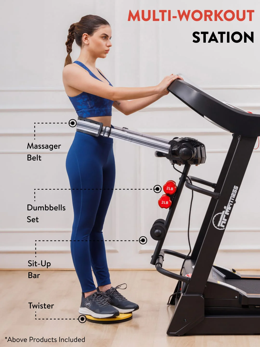RPM3000 3.5HP DC Treadmill | 3-level Manual-Incline & Massager | Max Weight-110kg | Max Speed-14kmph (with 6 months extended warranty) - Image 6