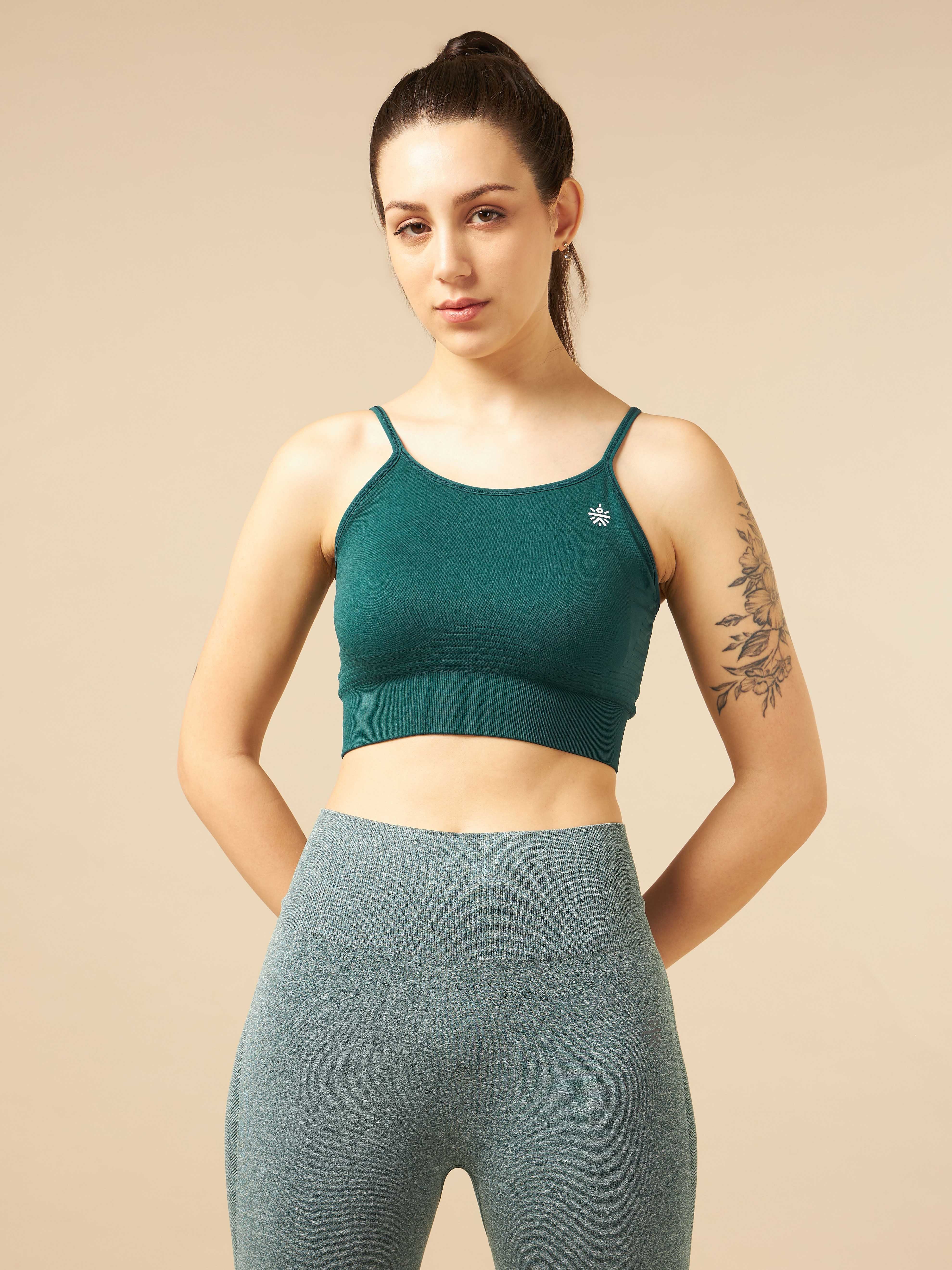 Sea Green Seamless Medium-Support Sports Bra - Image 4