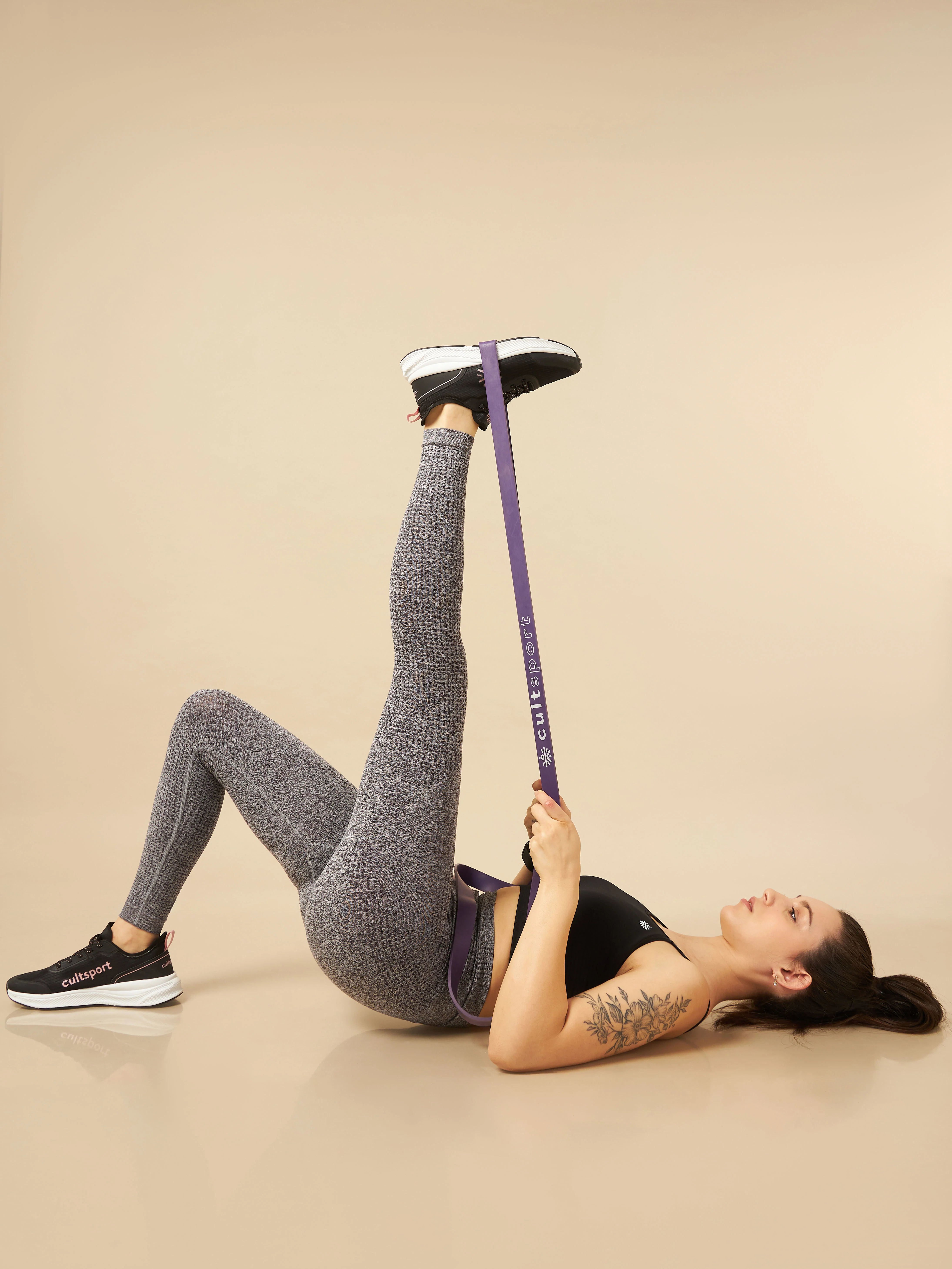Dark Grey Seamless Contour Leggings - Image 3