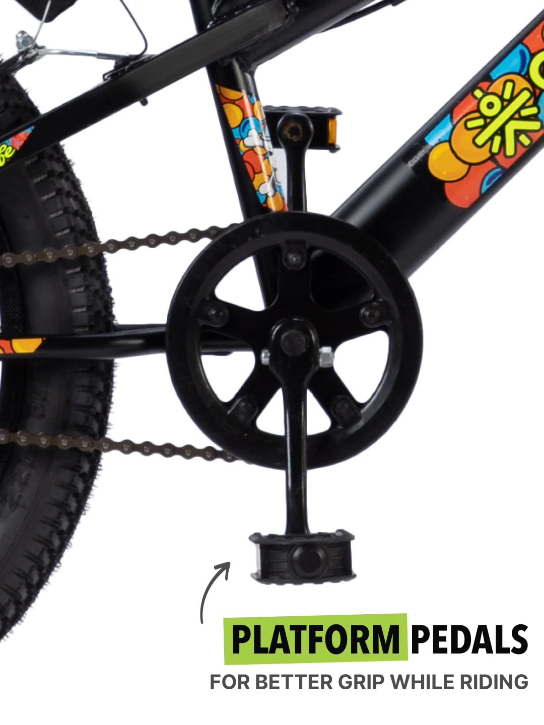Skater 20T Steel Frame Kids Bike Black - Image 5