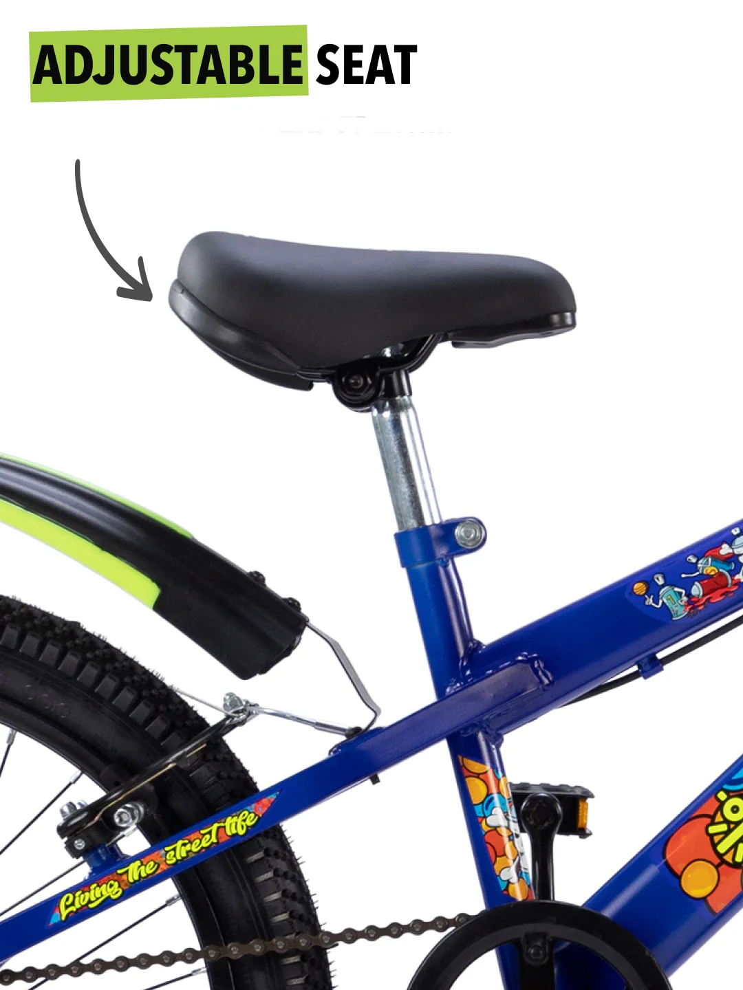 Skater 20T Steel Frame Kids Bike Blue - Image 4