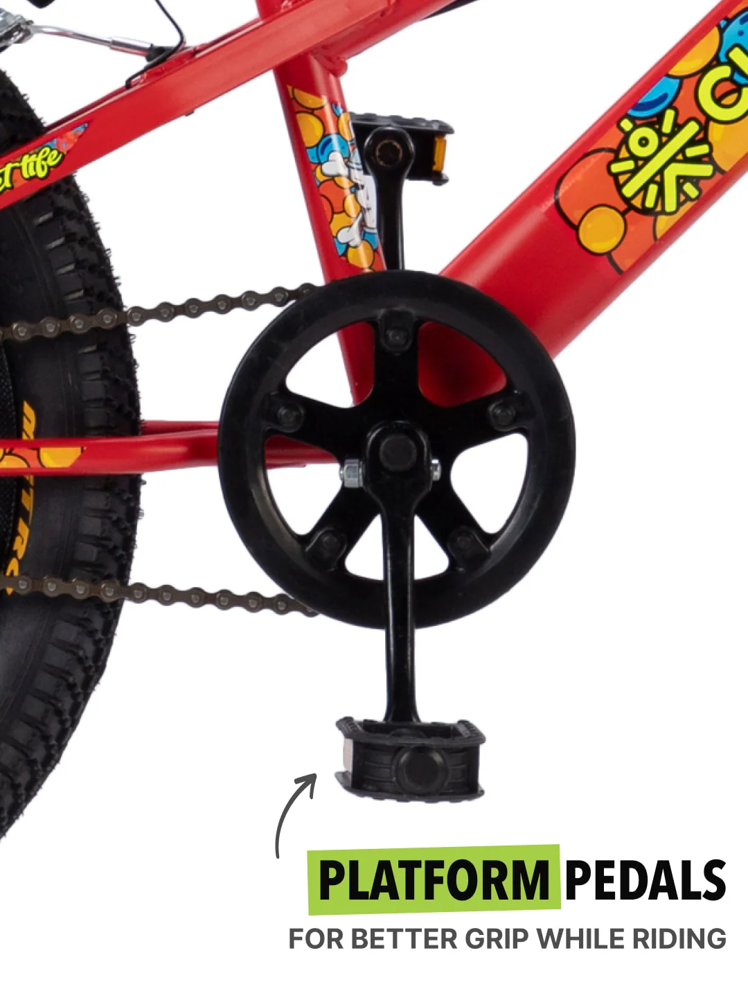 Skater 20T Steel Frame Kids Bike Red - Image 5