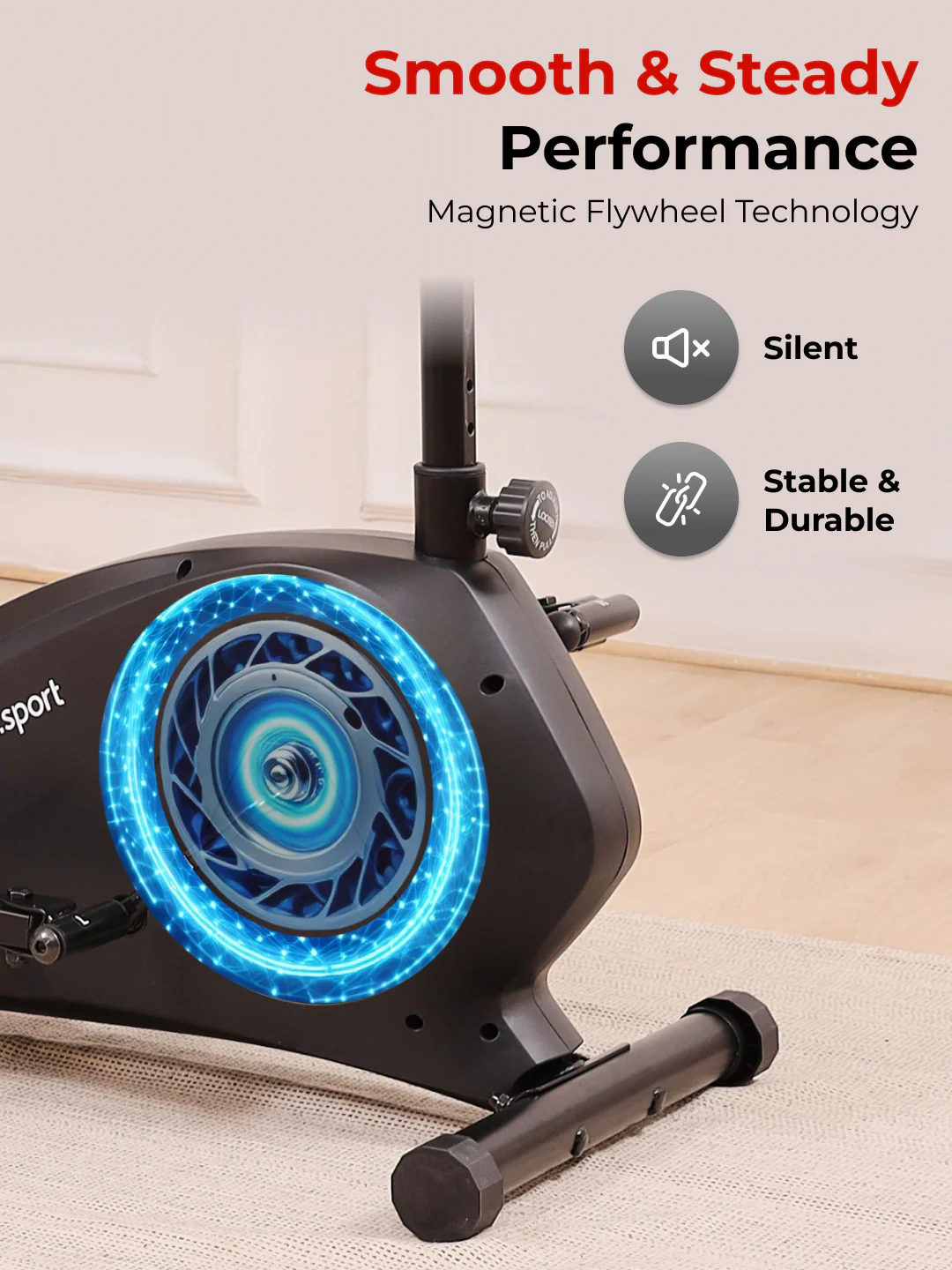 Smartcross Bern Elliptical Cross Trainer | 2kg Flywheel | Max Weight-120kg | 8 Level Magnetic Resistance (with 6 months extended warranty) - Image 3
