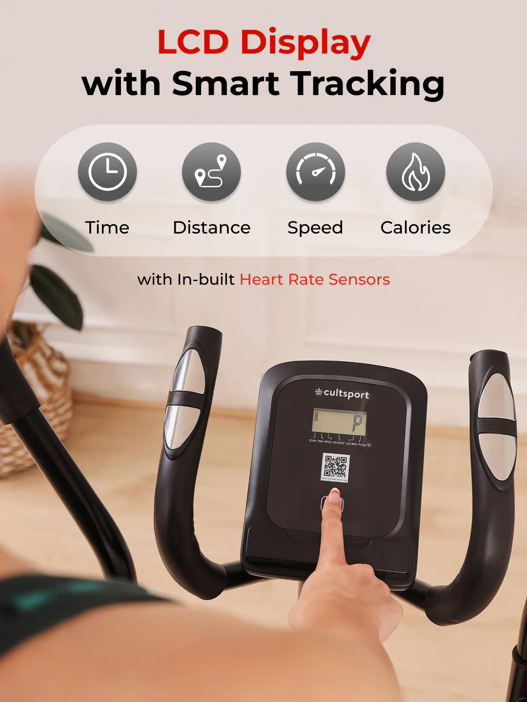 Smartcross Bern Elliptical Cross Trainer | 2kg Flywheel | Max Weight-120kg | 8 Level Magnetic Resistance (with 6 months extended warranty) - Image 5