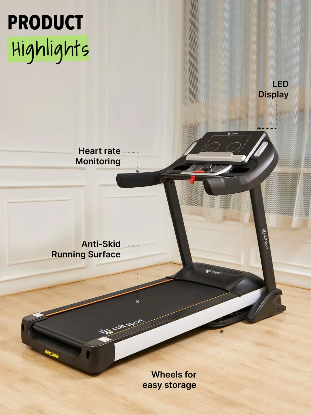 Smartrun Dallas 7 HP Peak Treadmill | 15-level Auto-Incline | Max Weight-150kg | Max Speed-20kmph (with 6 Months Extended Warranty) - Image 4